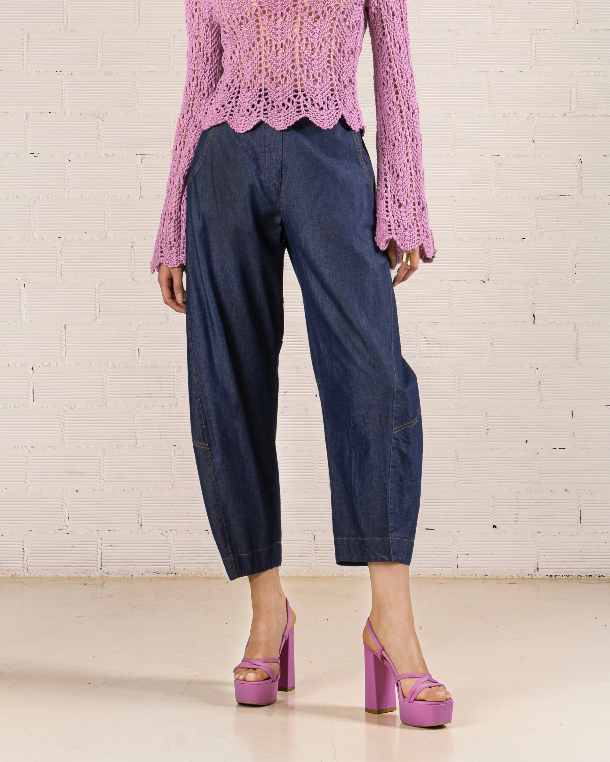 Arielle Slouchy Denim Trouser