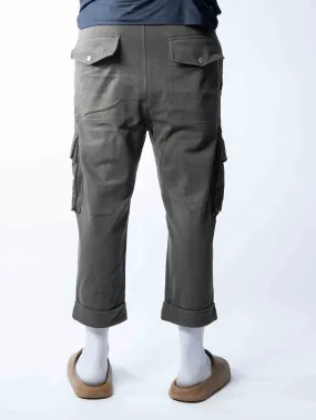 Balmain Olive Cropped Cargos