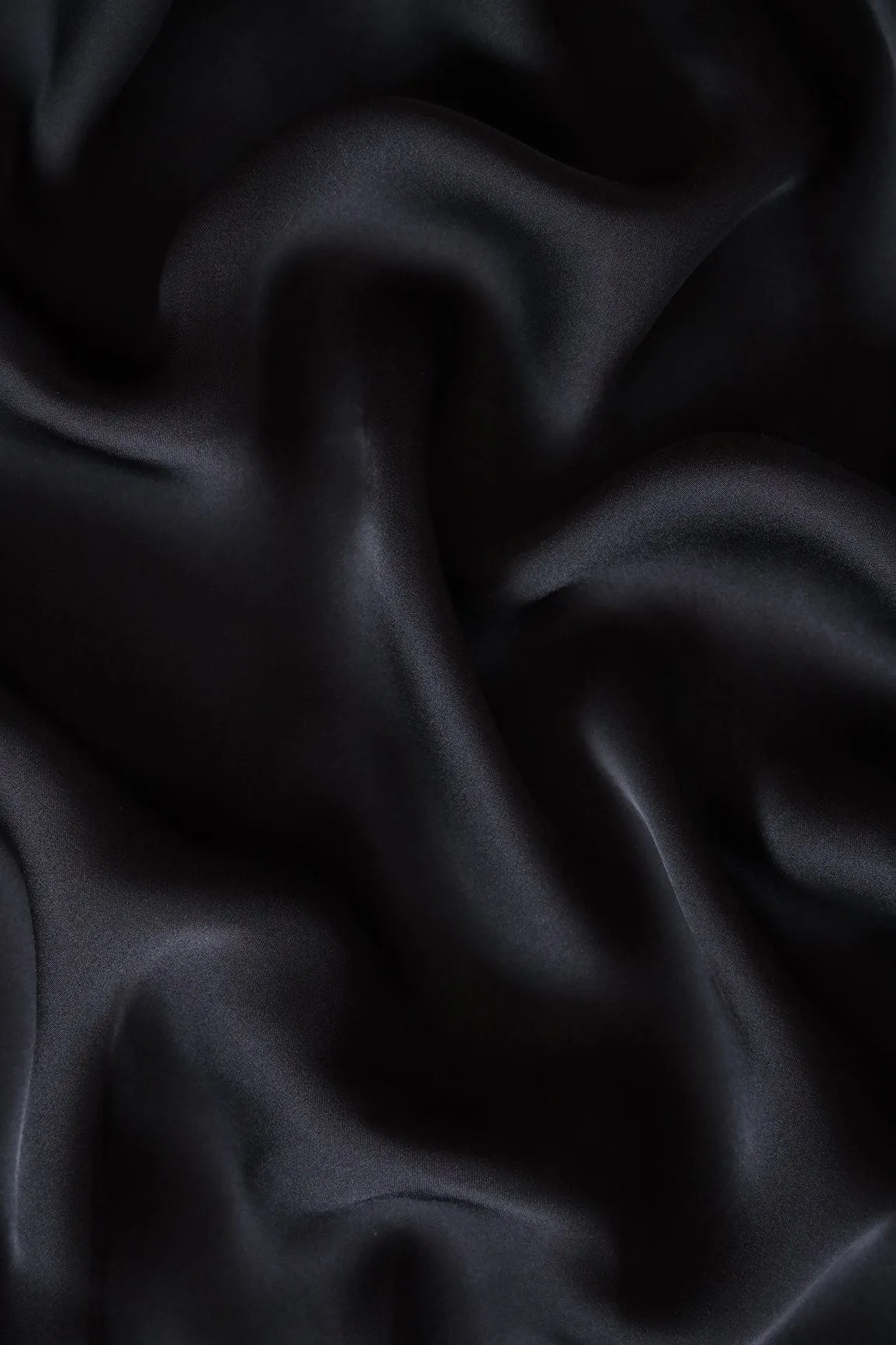 Black Dyed Georgette Satin Fabric