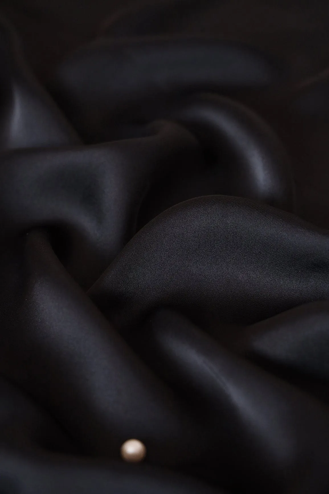 Black Dyed Georgette Satin Fabric