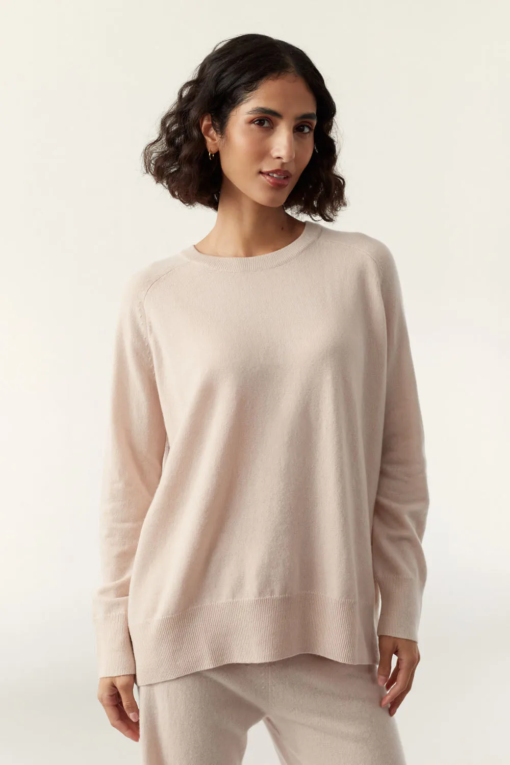 Bone Cashmere Slouchy Sweater