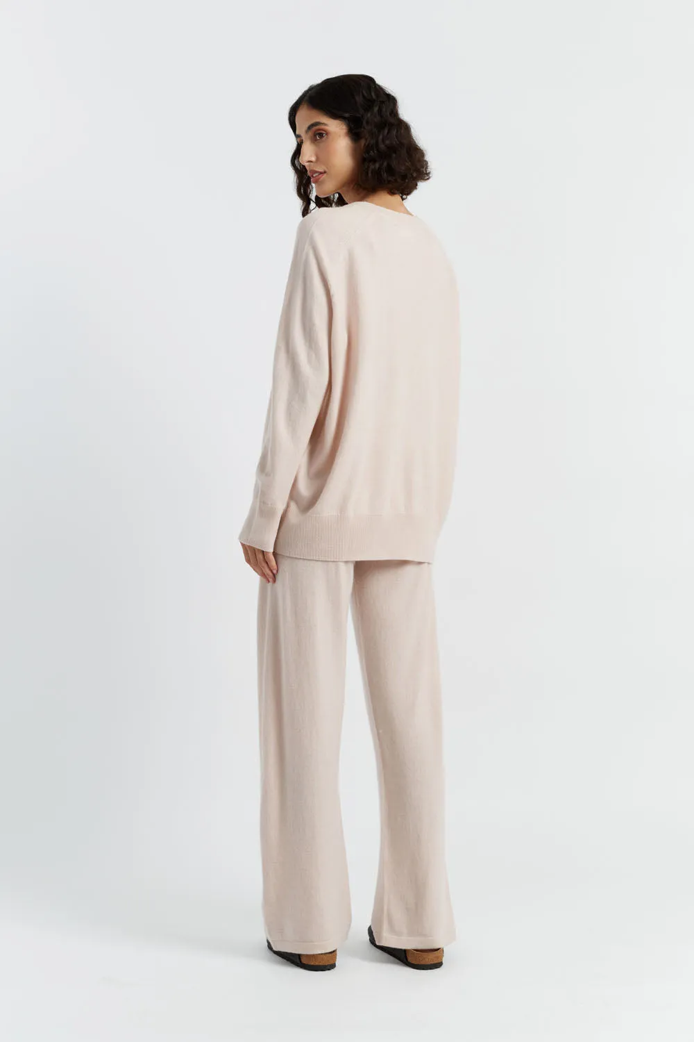 Bone Cashmere Slouchy Sweater