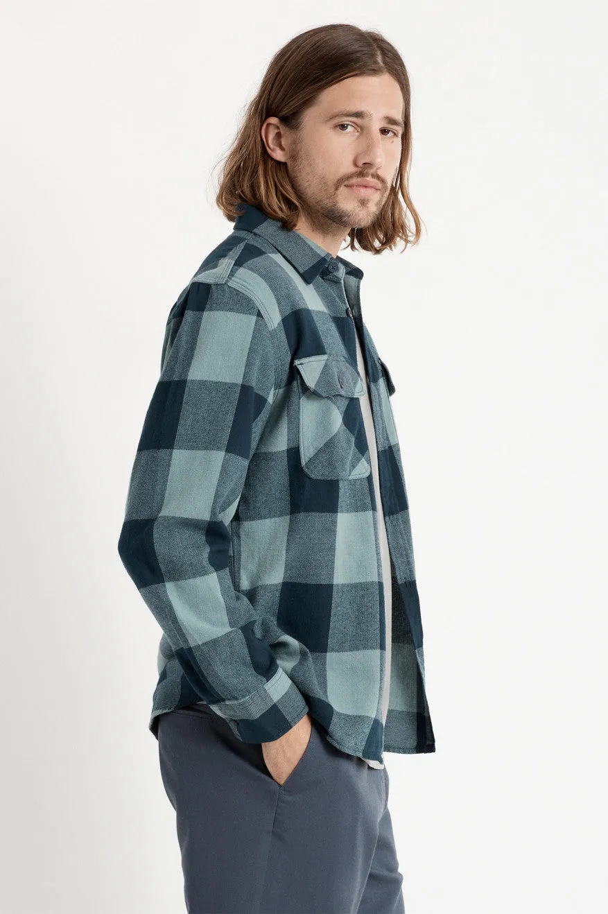 Bowery Lightweight L/S Flannel - Washed Navy/Ocean