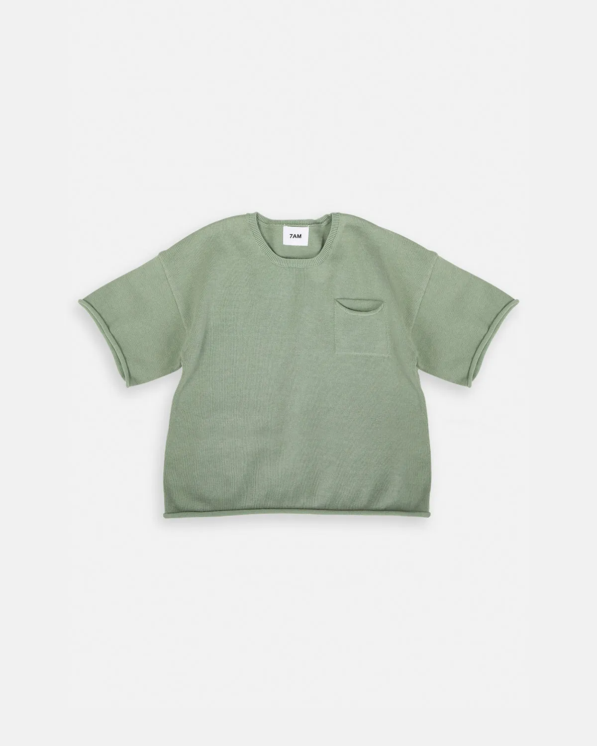 Boxy Cotton Tee Pocket