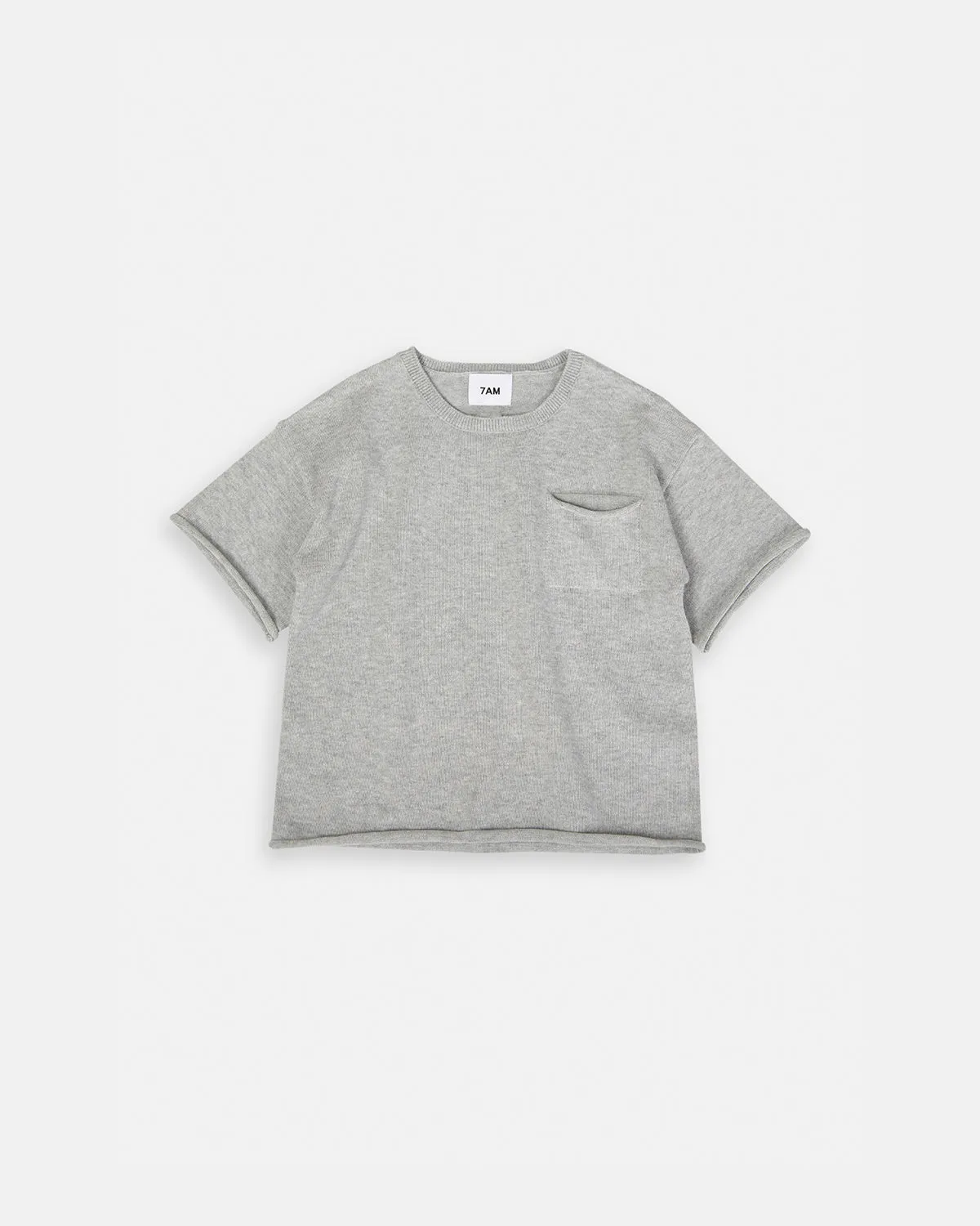 Boxy Cotton Tee Pocket