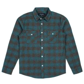 Brixton Bowery Long Sleeve Flannel Shirt Ocean