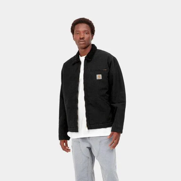 Carhartt WIP OG Detroit Jacket Black Aged Dearborn Canvas