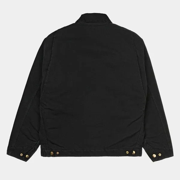 Carhartt WIP OG Detroit Jacket Black Aged Dearborn Canvas