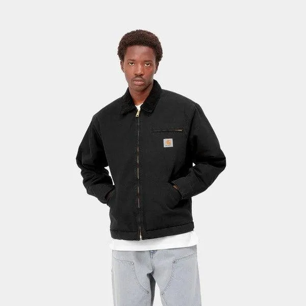 Carhartt WIP OG Detroit Jacket Black Aged Dearborn Canvas