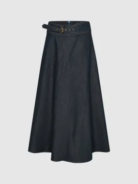 Denim Flared Skirts