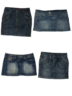 Denim mini skirts (S-719)