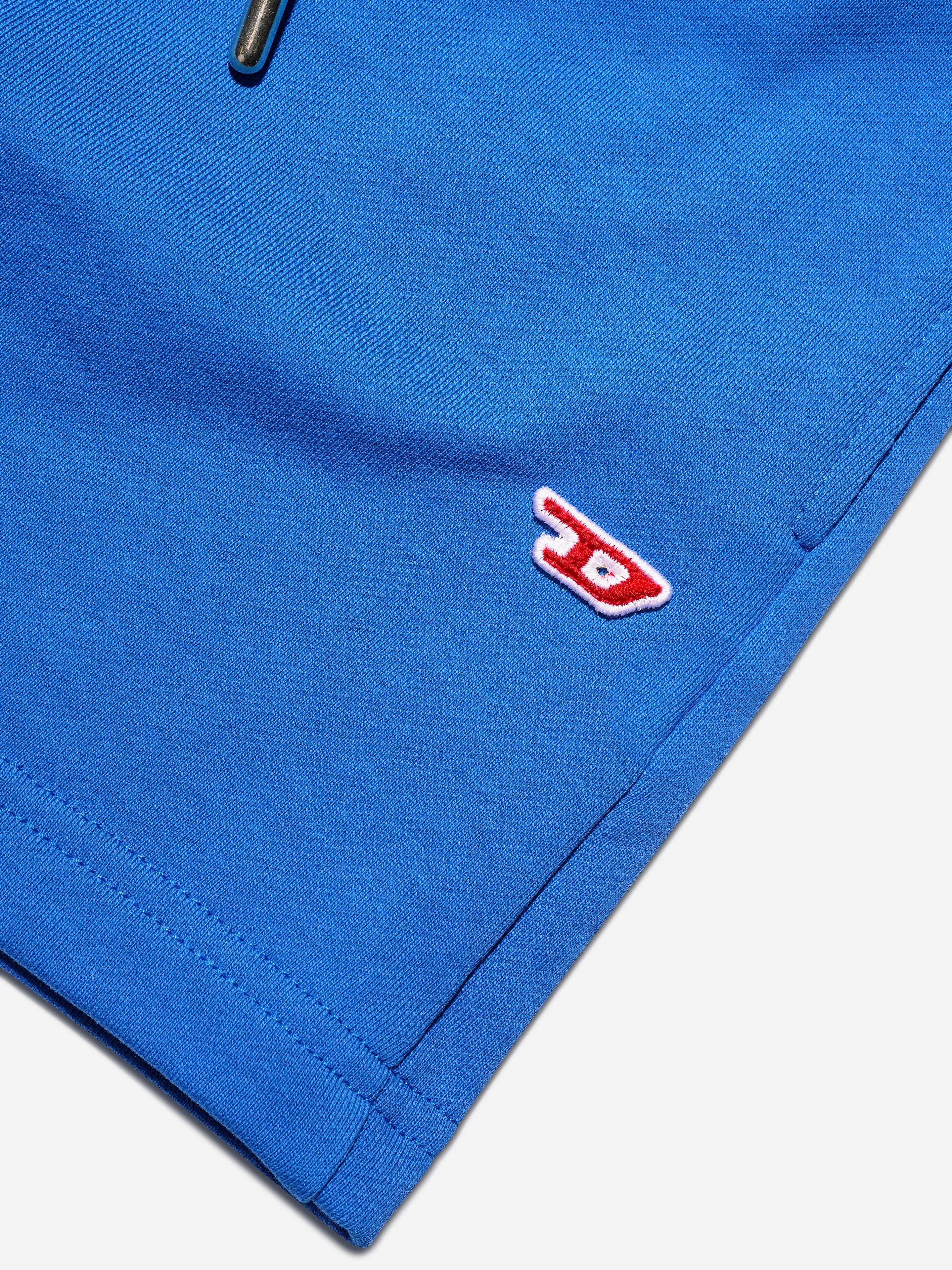 Diesel Kids Logo Jogger Shorts in Blue