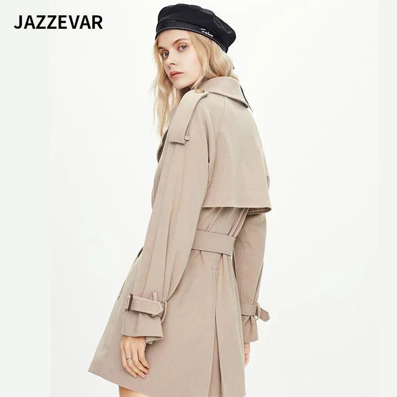 Double Breasted Trench Coat Loose Mid-Length Coat