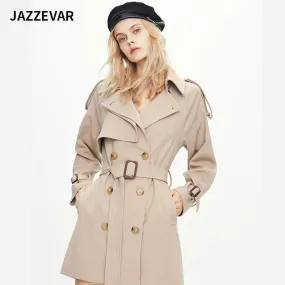 Double Breasted Trench Coat Loose Mid-Length Coat