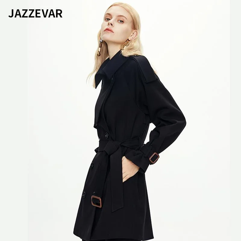 Double Breasted Trench Coat Loose Mid-Length Coat