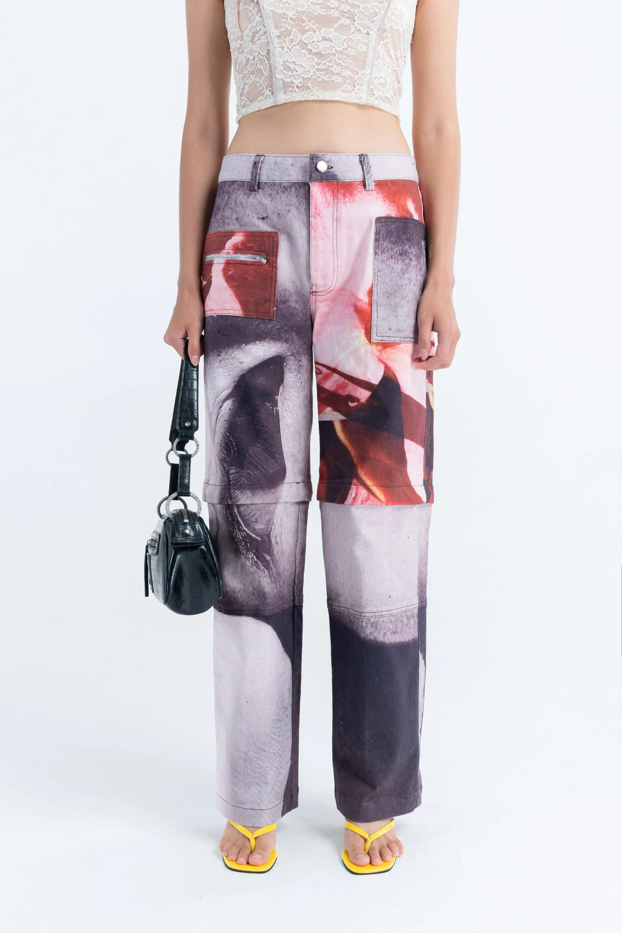 Duo Zip Pant in Mix Print