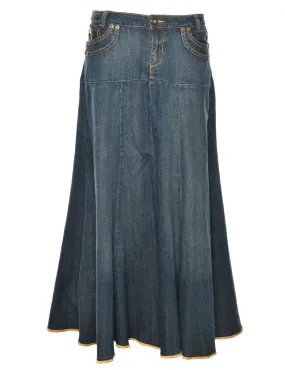 Flared Denim Skirt - L