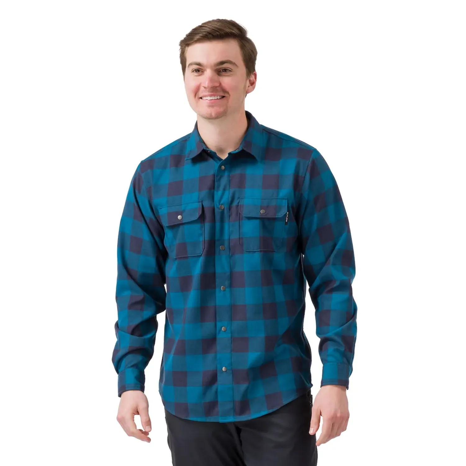 Flylow Men's Handlebar Tech Flannel Shirt Marine