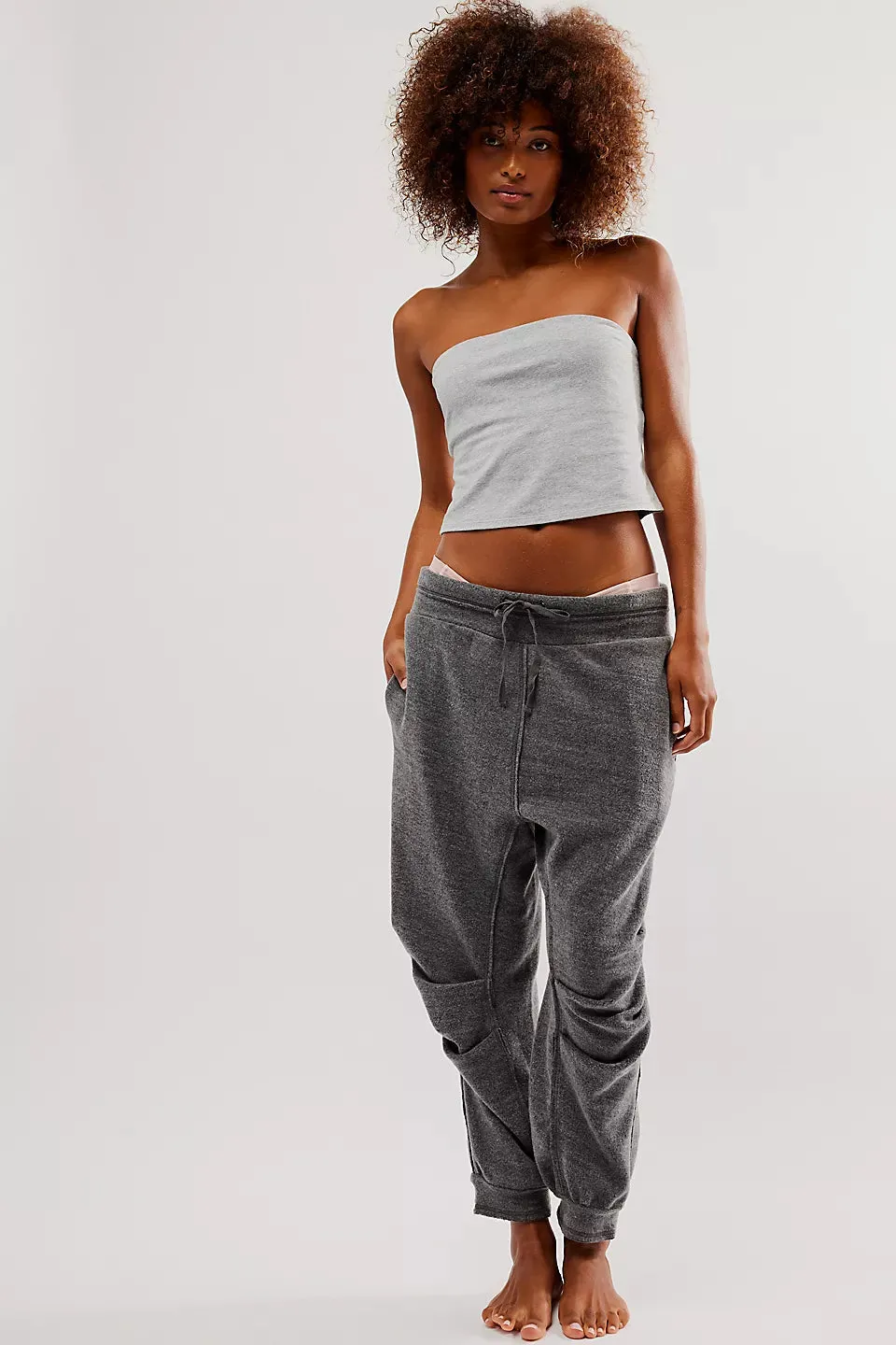 Free People Day Off Fleece Joggers - WASHED BLACK