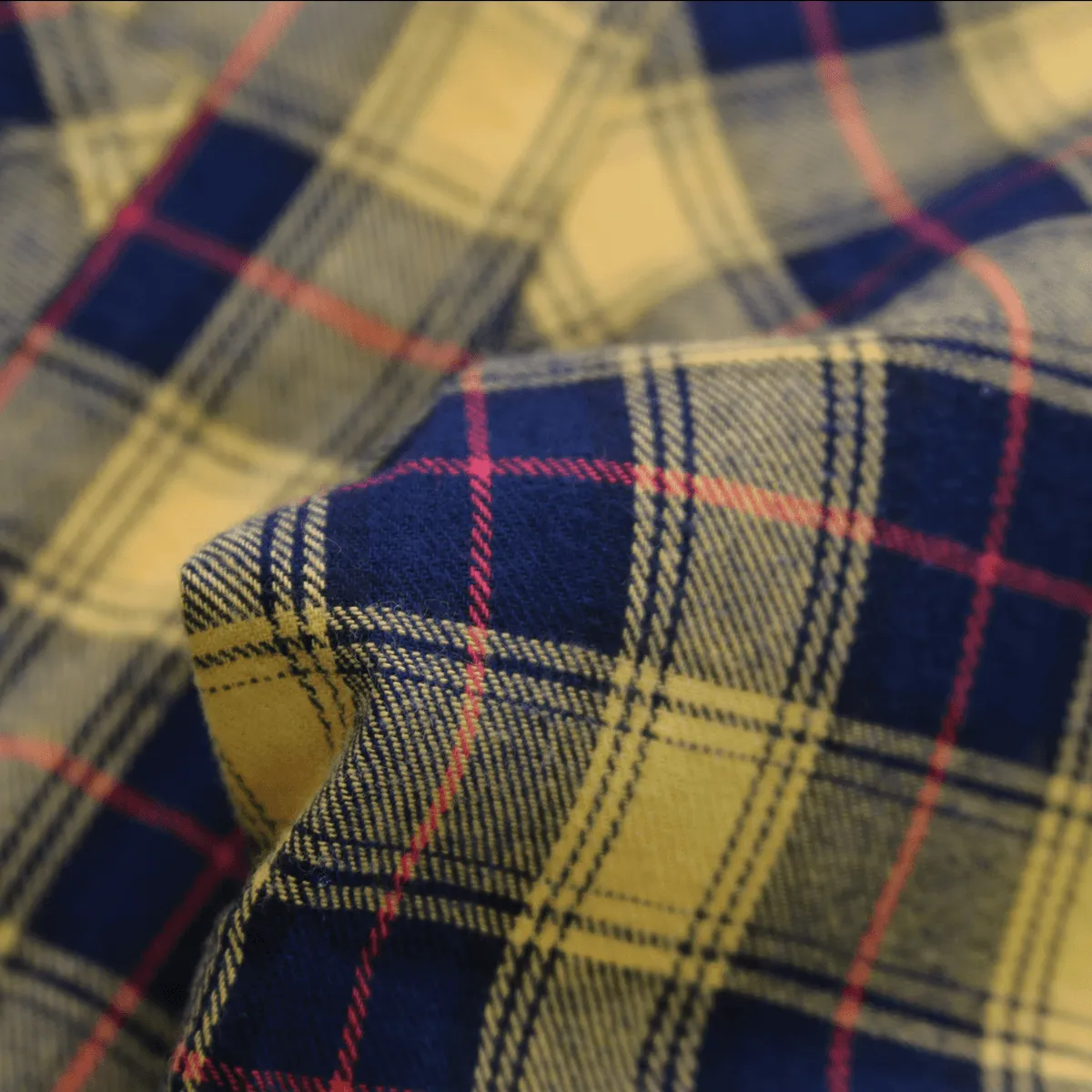 Gardena Flannel LS Buttonup - Navy/Yellow