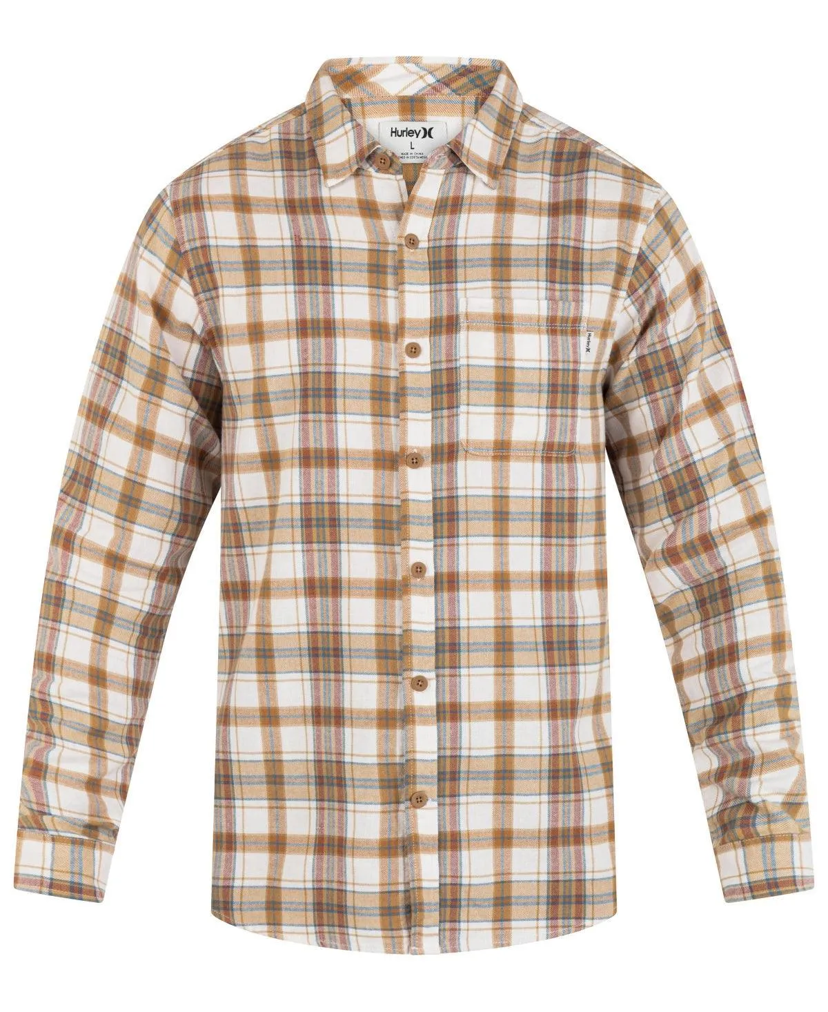 Hurley Portland Organic Flannel Shirt Maple Cream