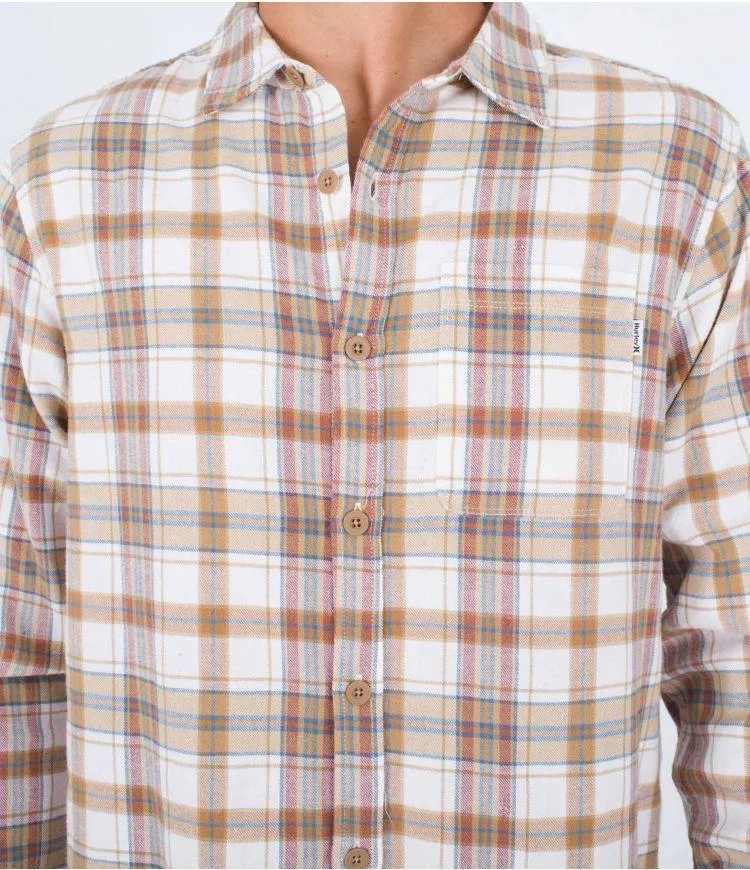 Hurley Portland Organic Flannel Shirt Maple Cream