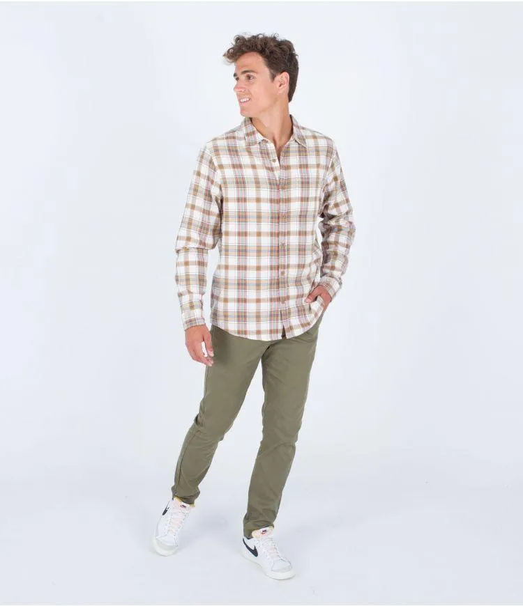 Hurley Portland Organic Flannel Shirt Maple Cream