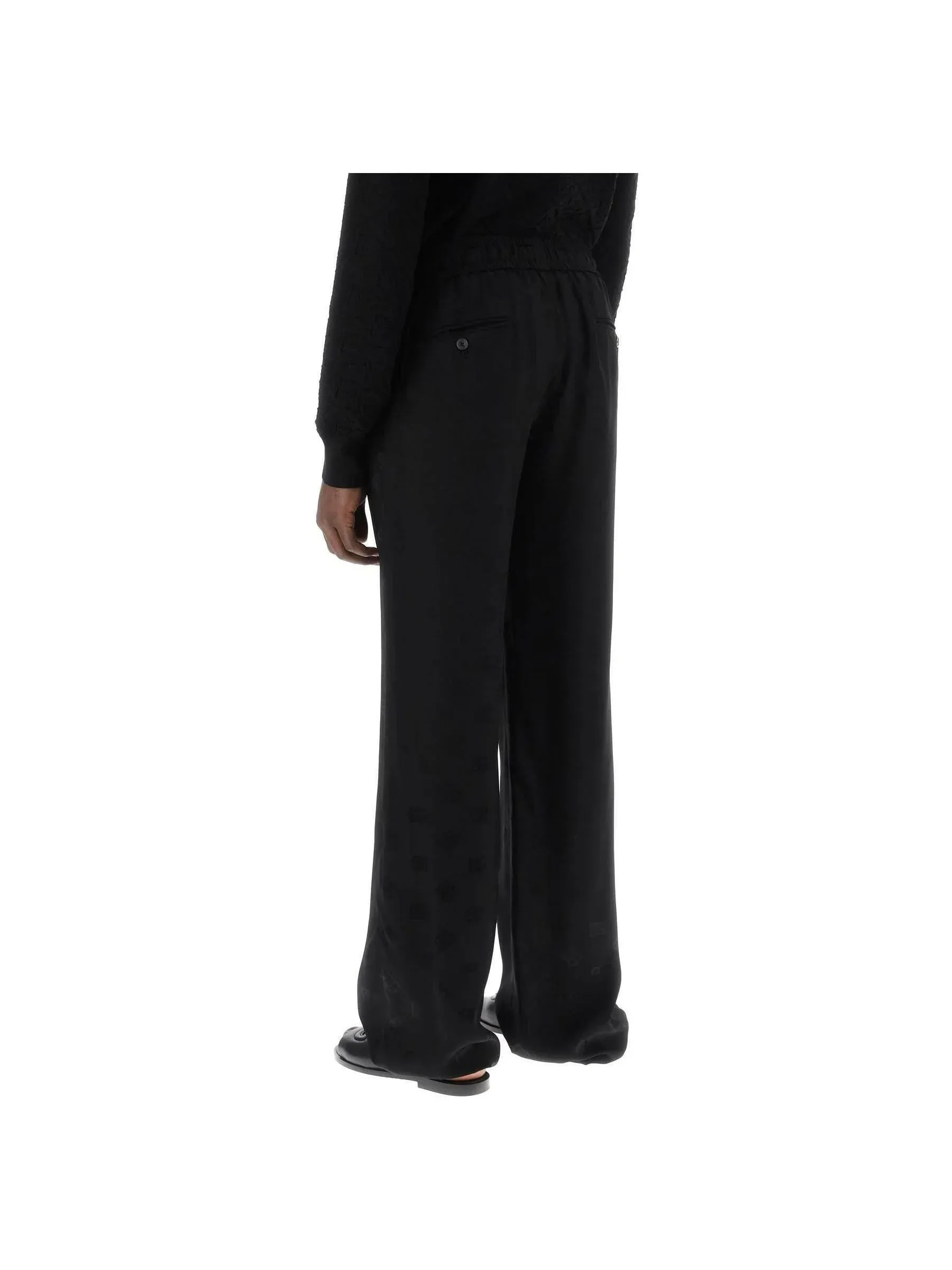 Jacquard Wide-Leg Trousers