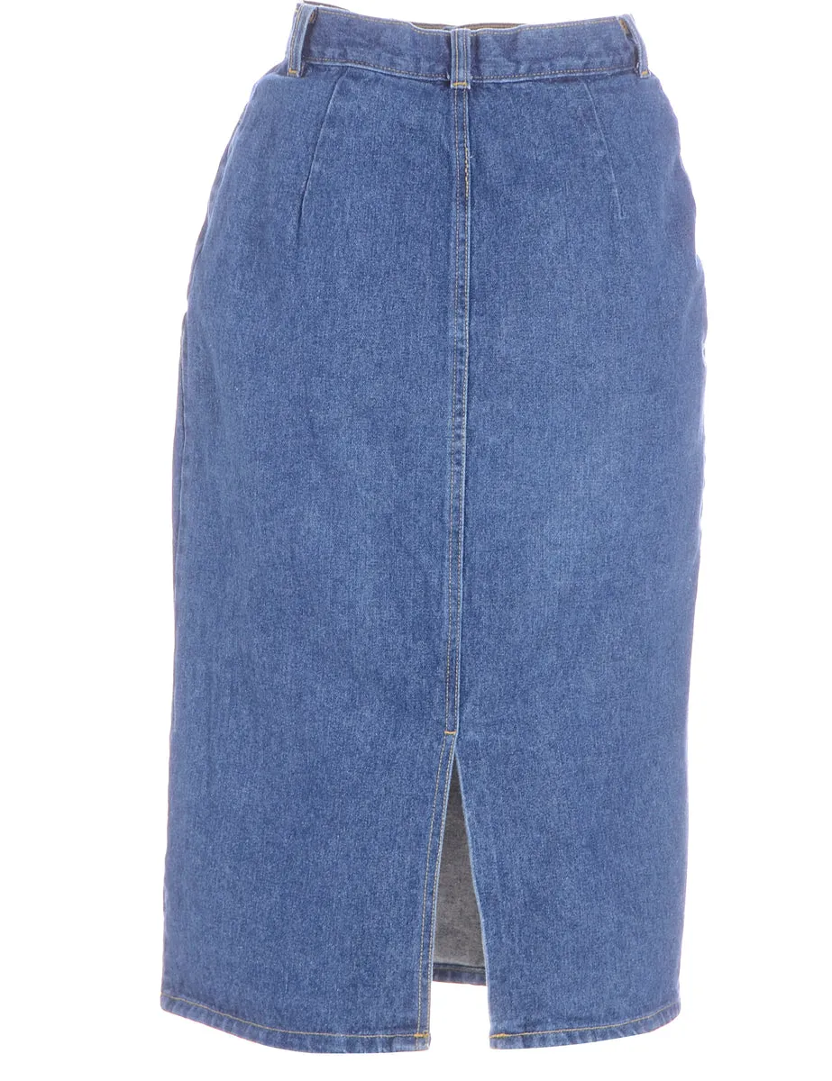 Knee Length Denim Skirt