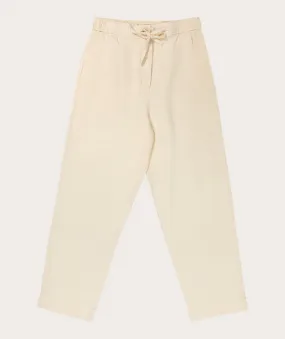 Ladies Drawstring Slouchy Pants - Ivory