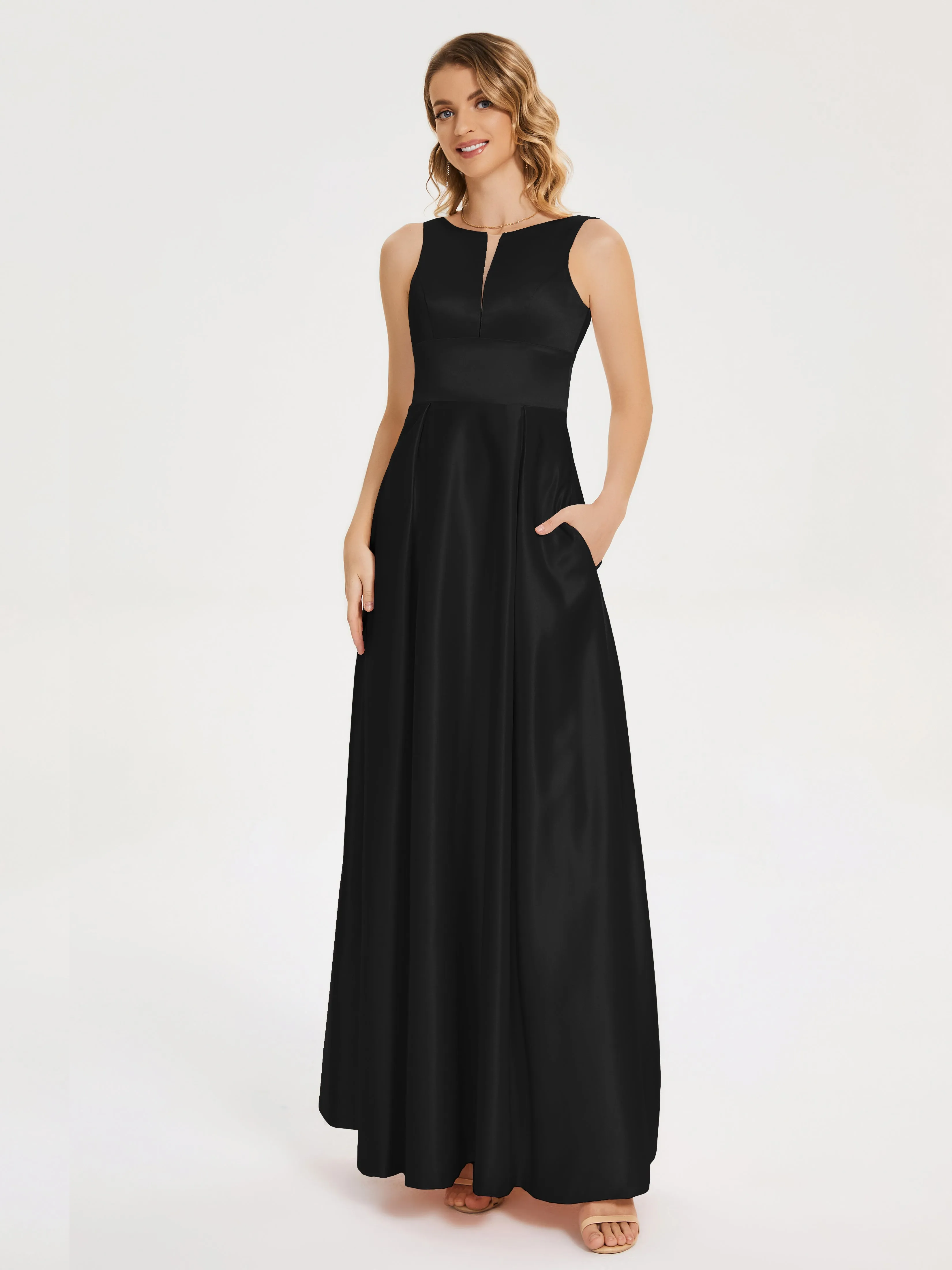 Lilliana Modern A-line Satin Dresses