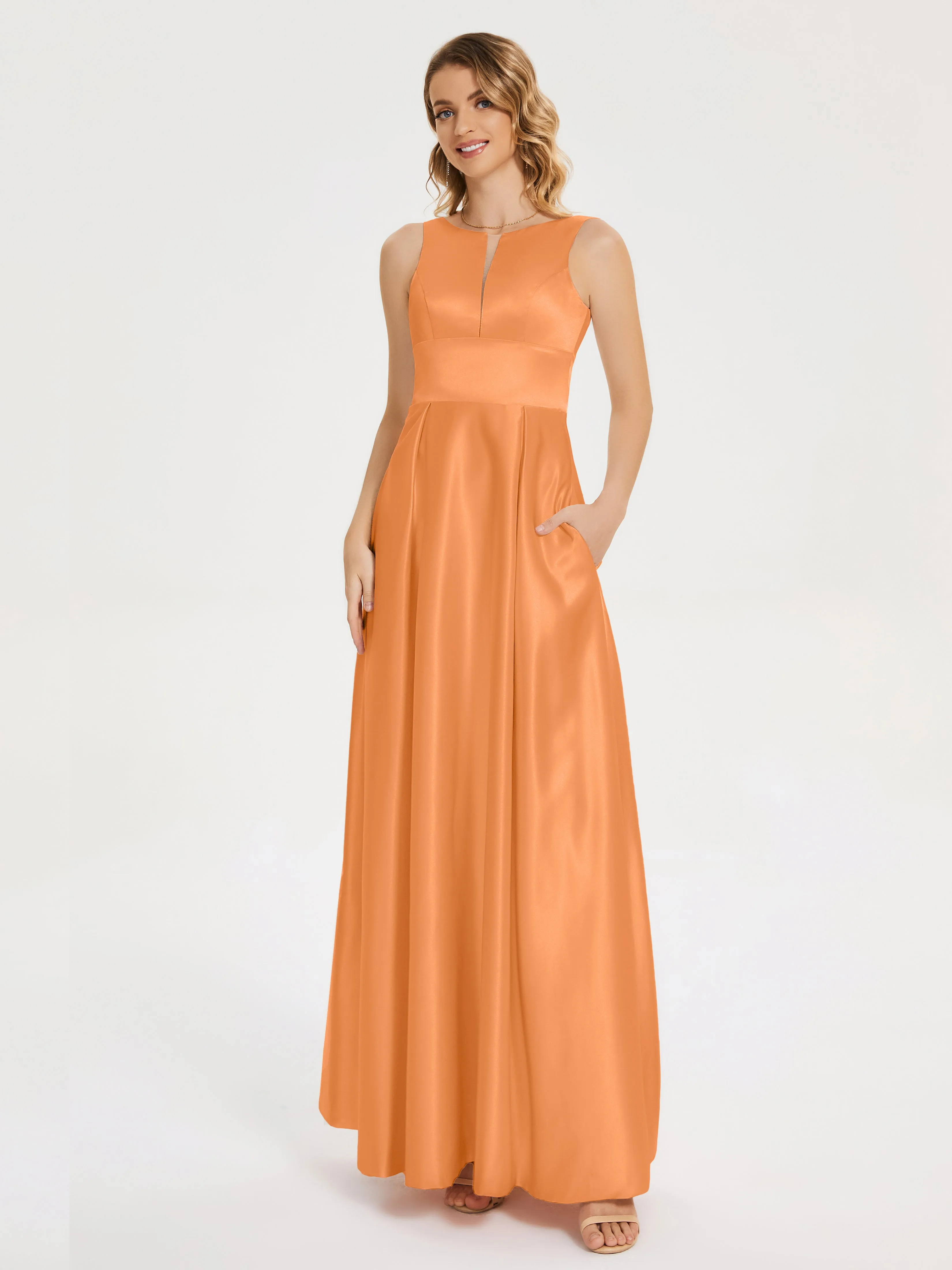 Lilliana Modern A-line Satin Dresses