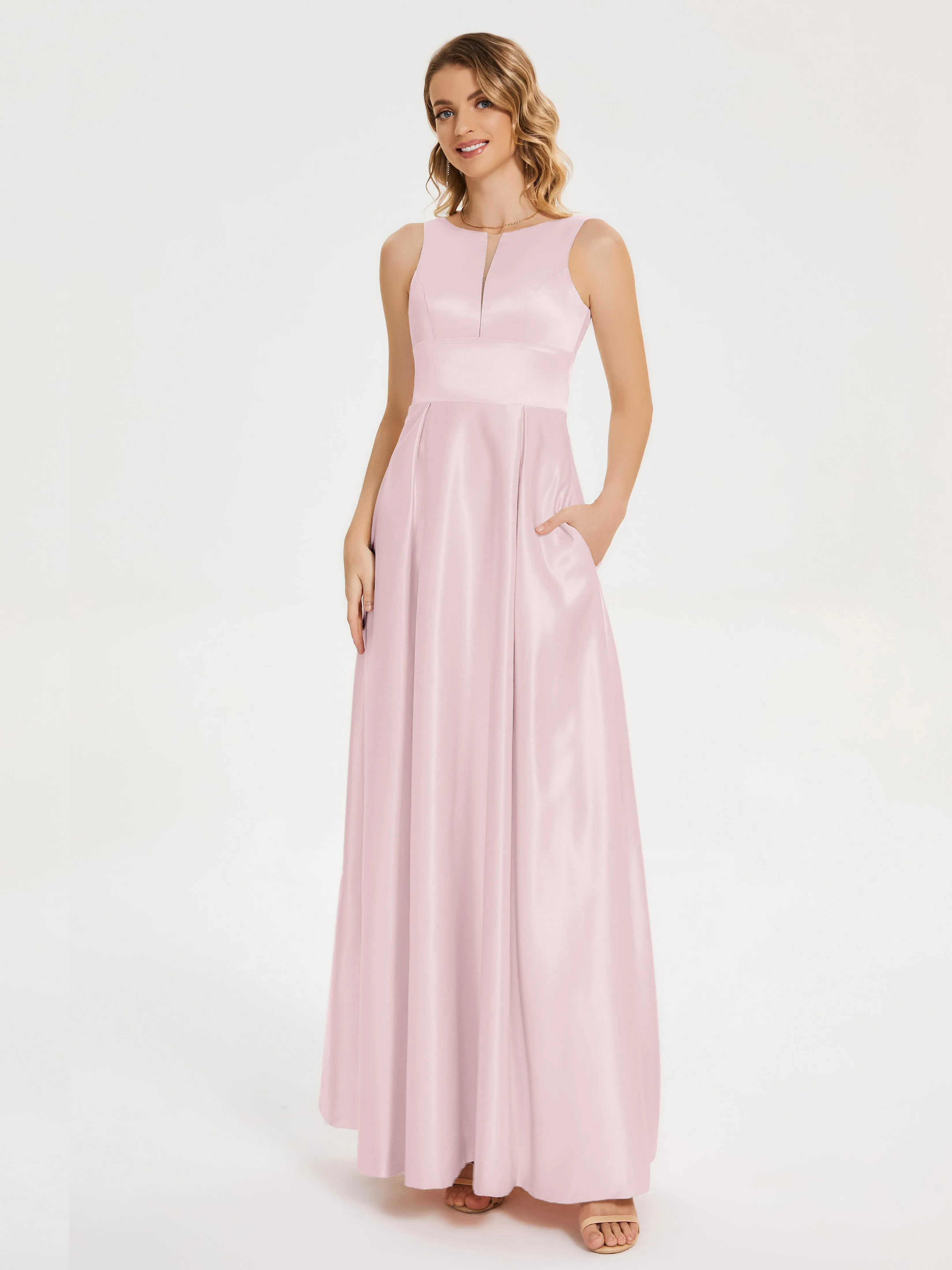 Lilliana Modern A-line Satin Dresses