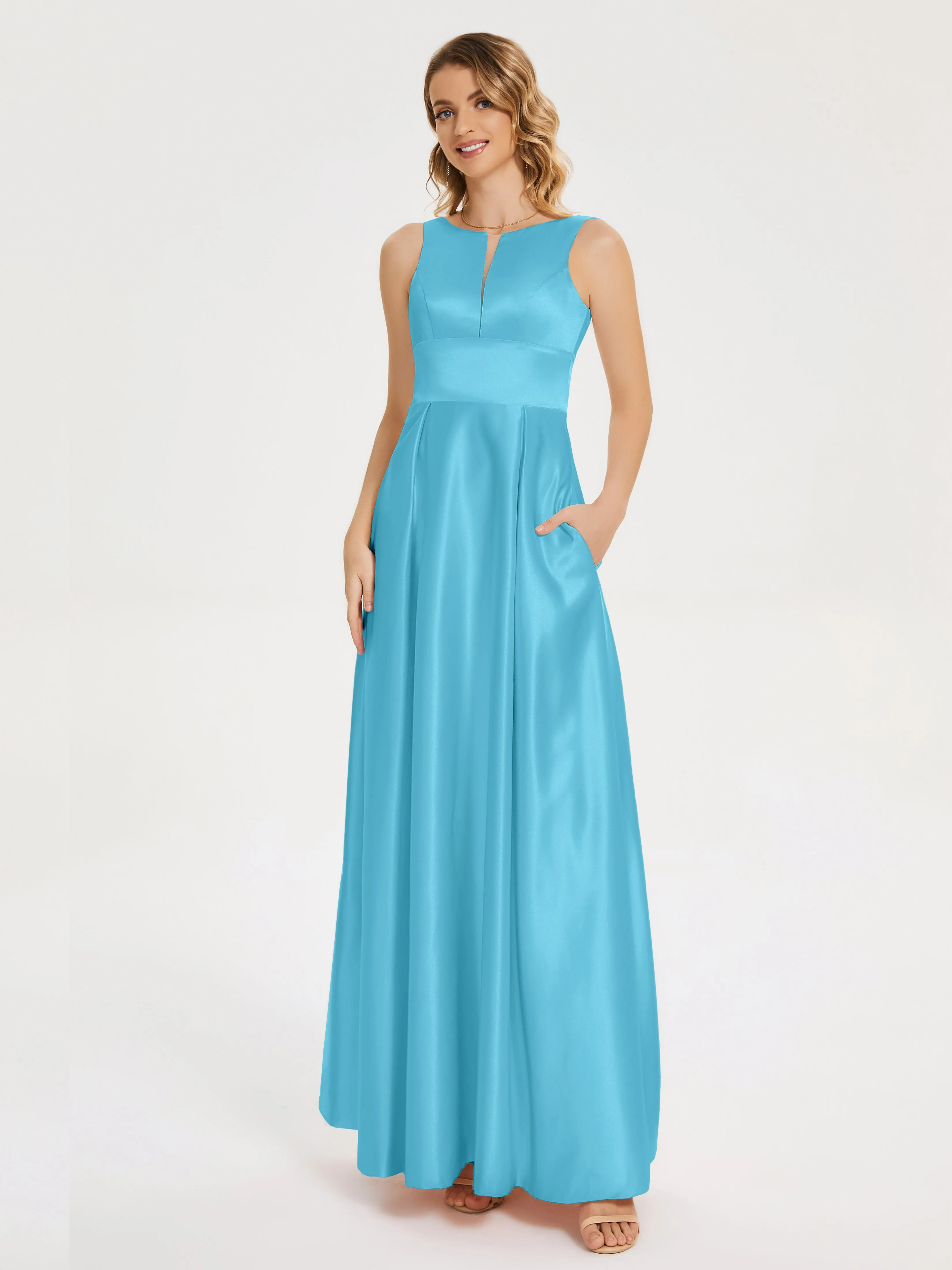 Lilliana Modern A-line Satin Dresses