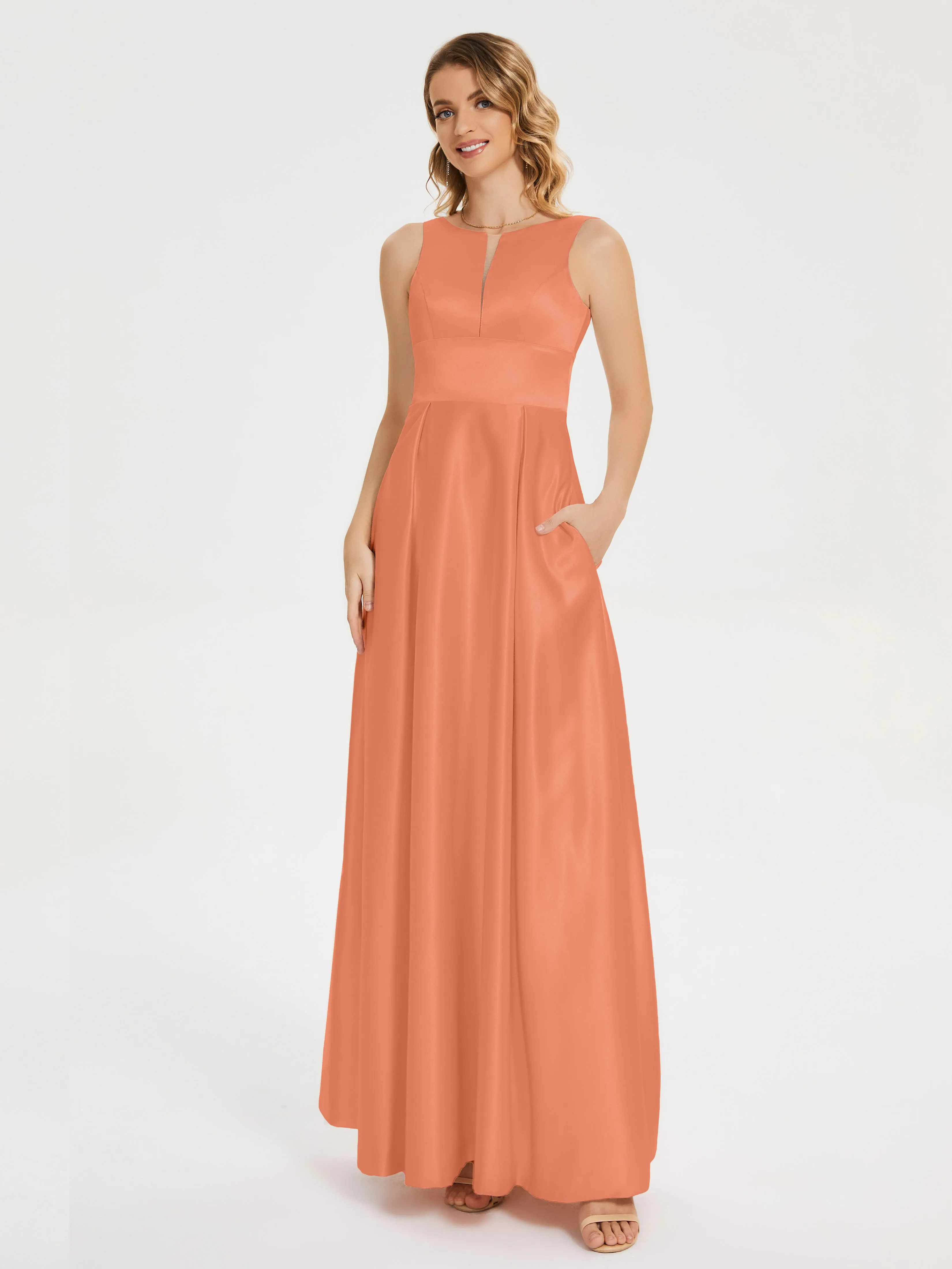 Lilliana Modern A-line Satin Dresses