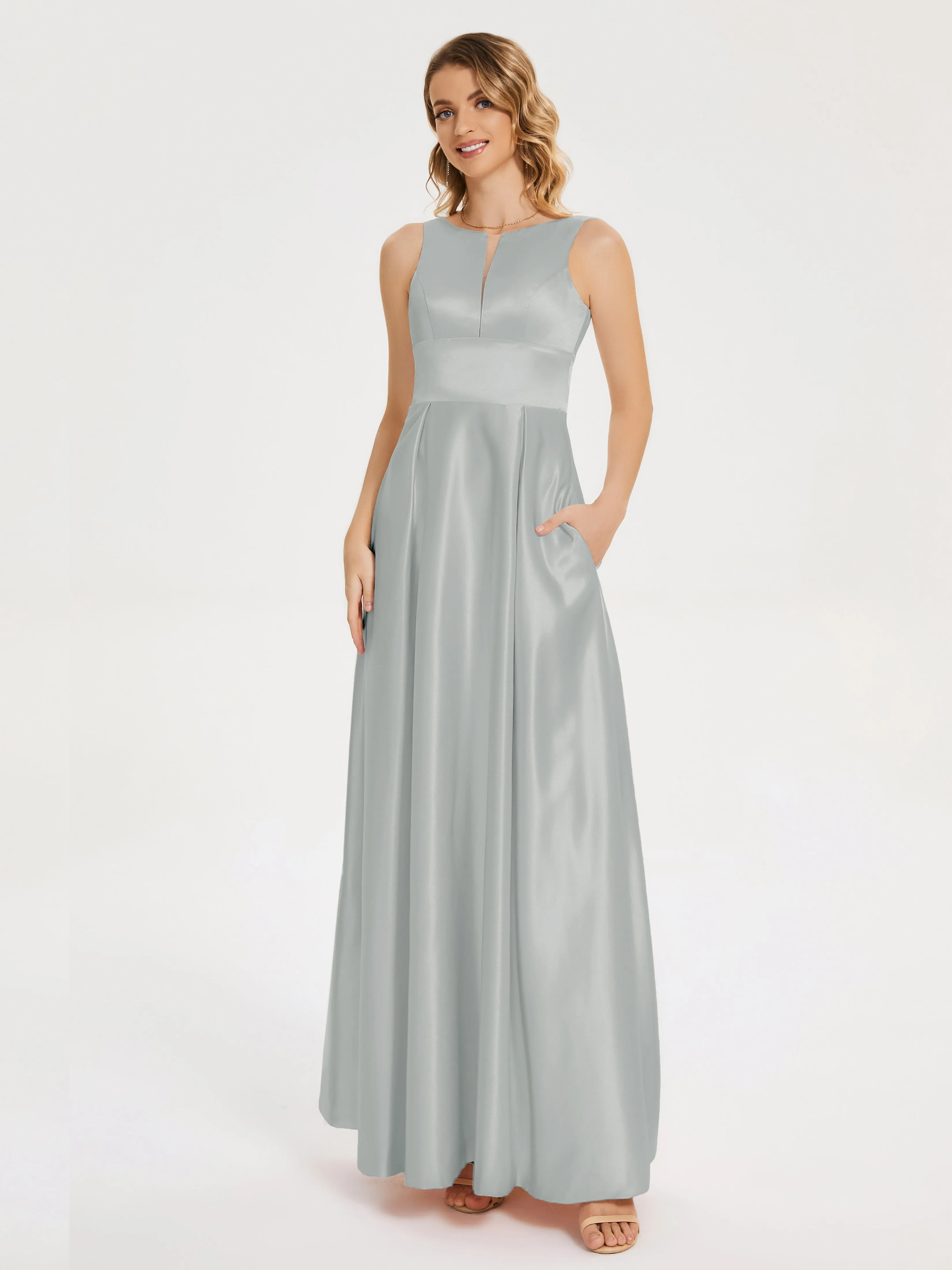 Lilliana Modern A-line Satin Dresses