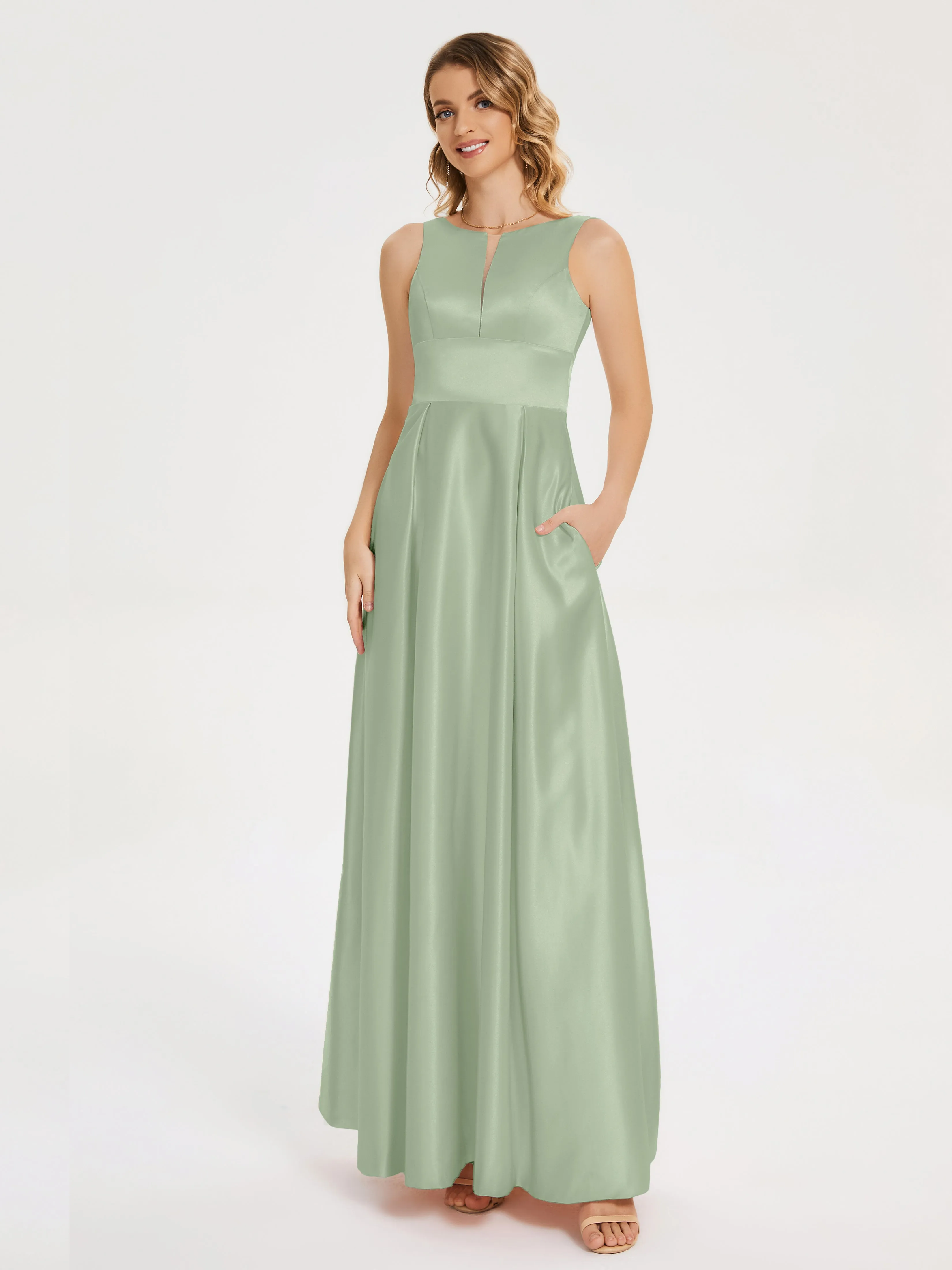 Lilliana Modern A-line Satin Dresses