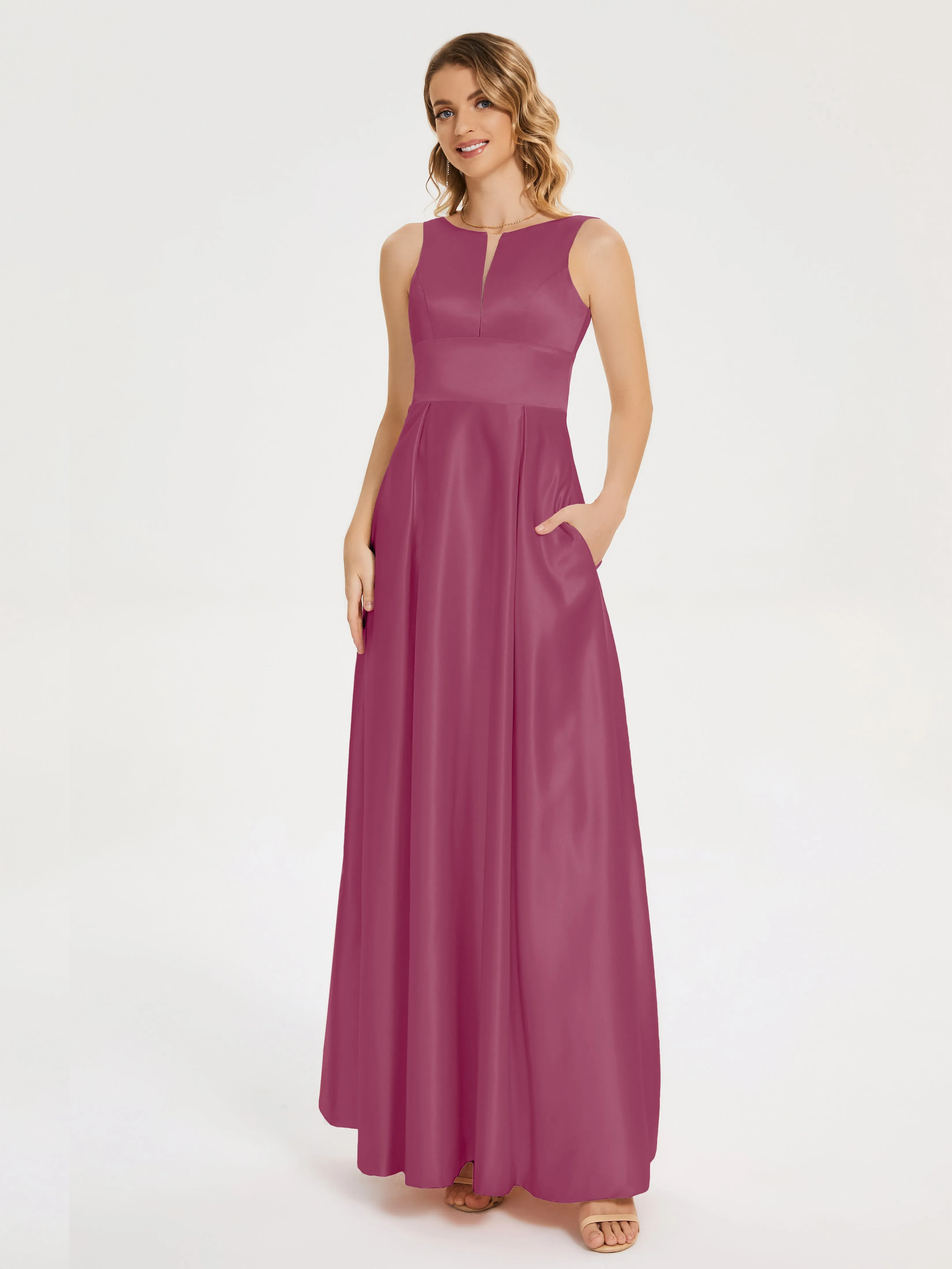 Lilliana Modern A-line Satin Dresses