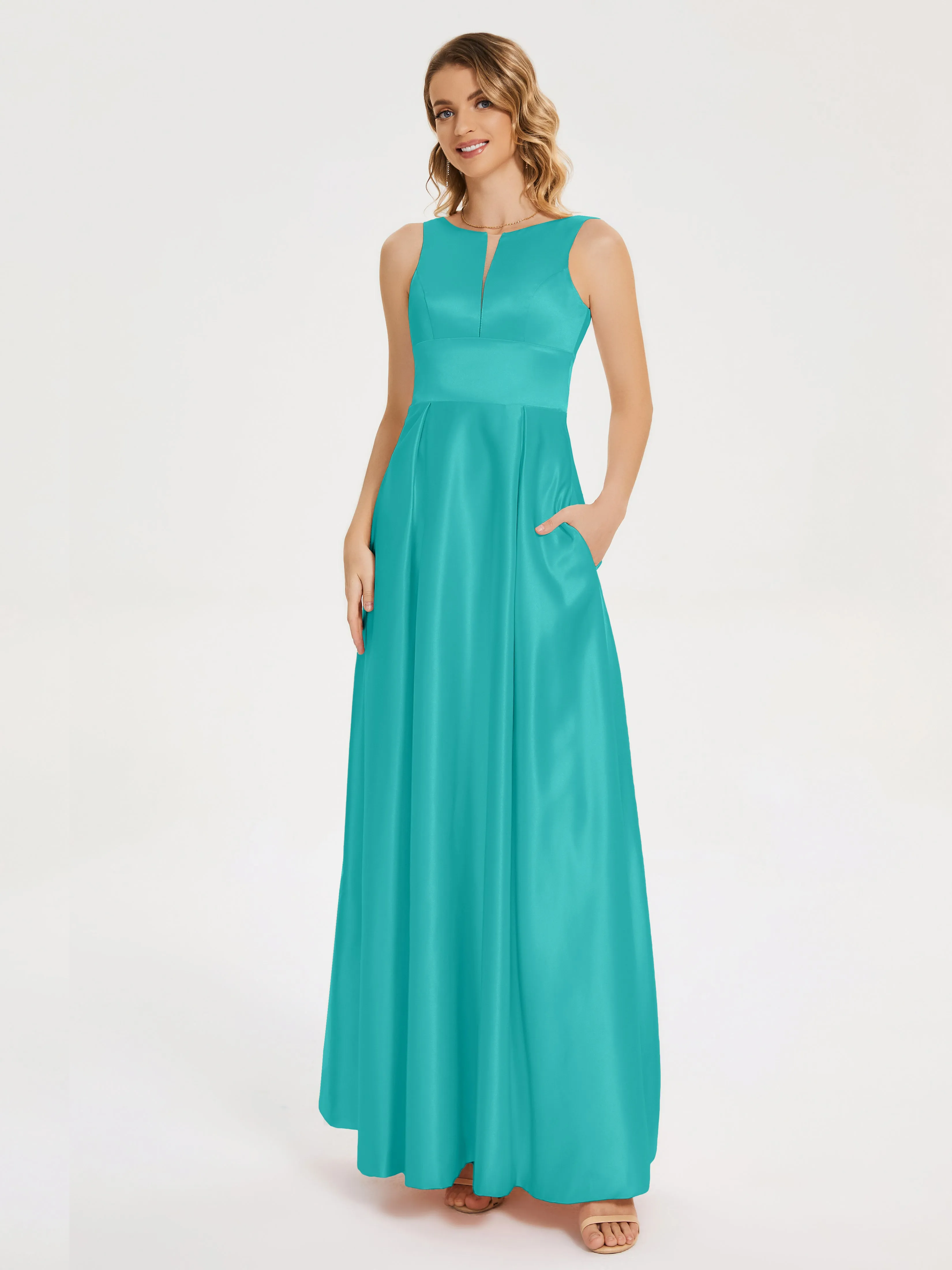 Lilliana Modern A-line Satin Dresses