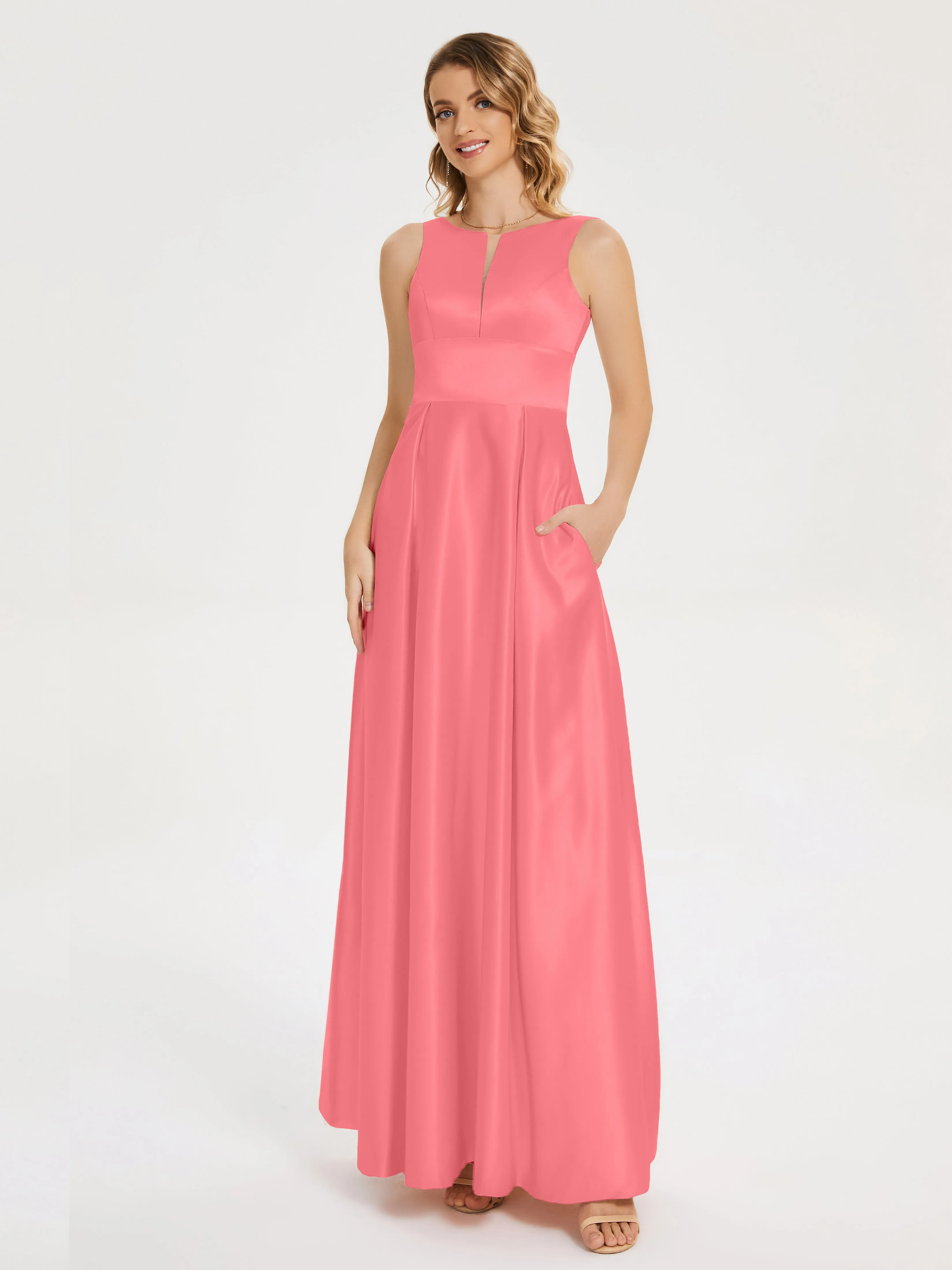 Lilliana Modern A-line Satin Dresses