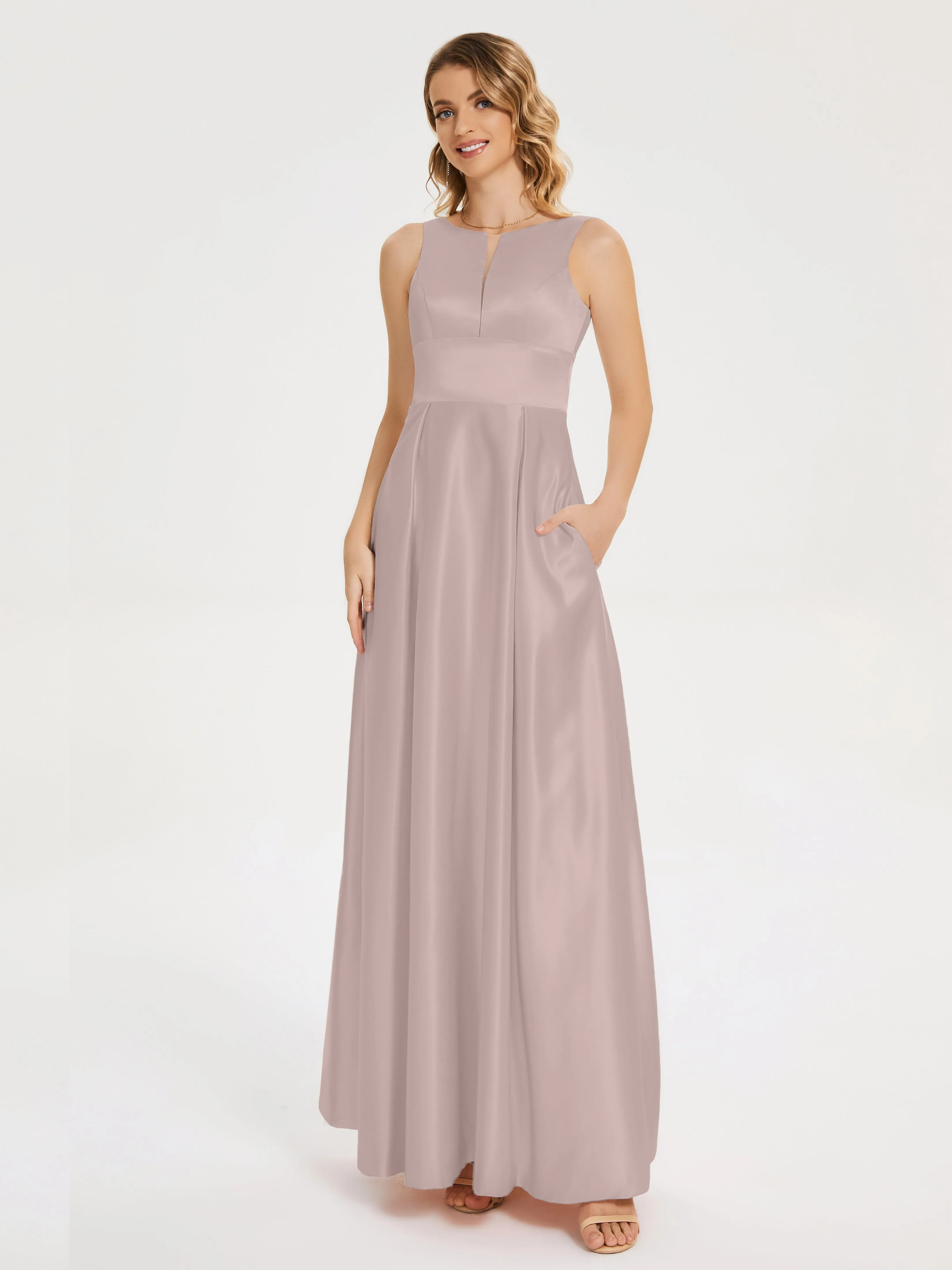 Lilliana Modern A-line Satin Dresses