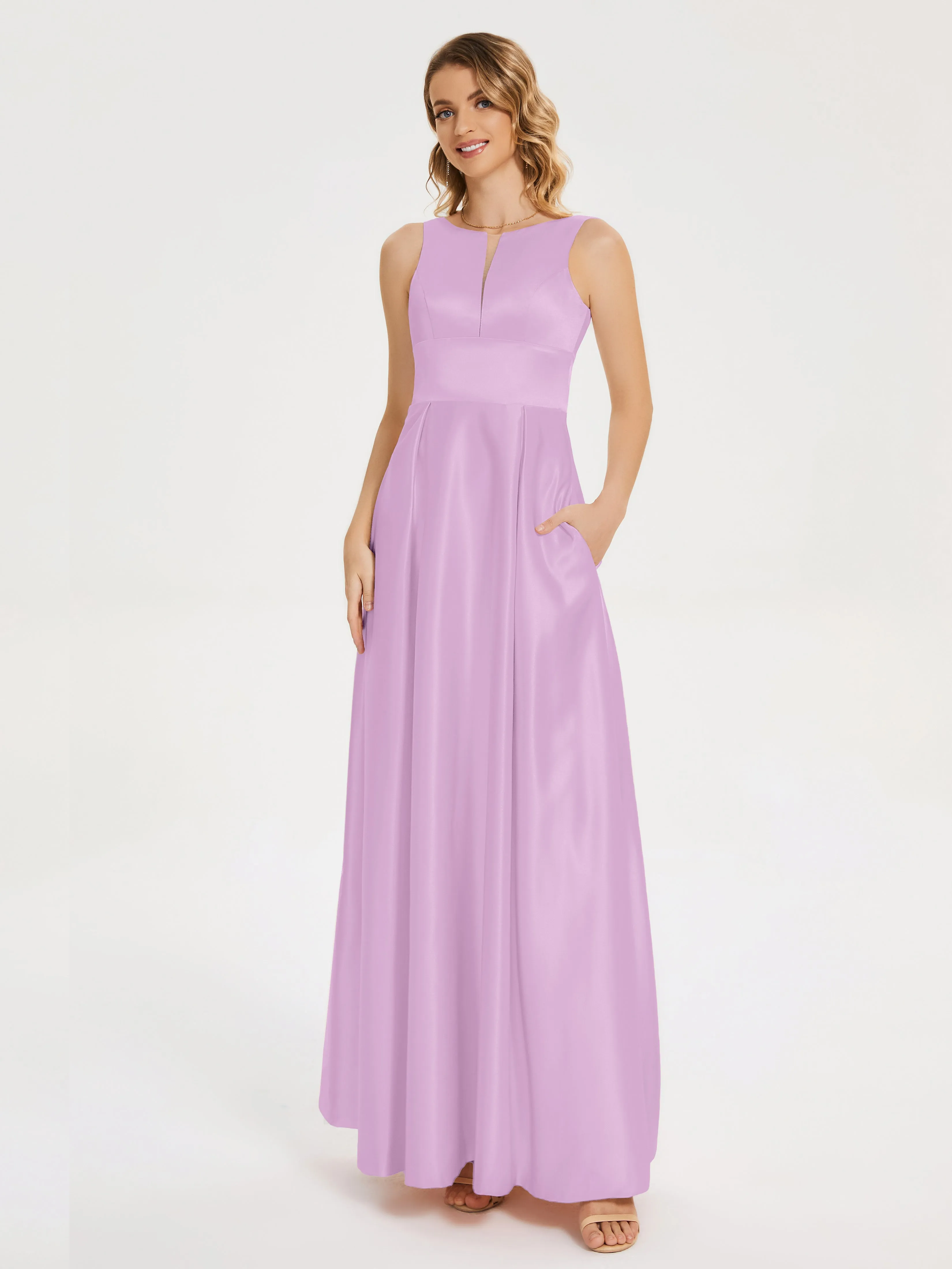 Lilliana Modern A-line Satin Dresses