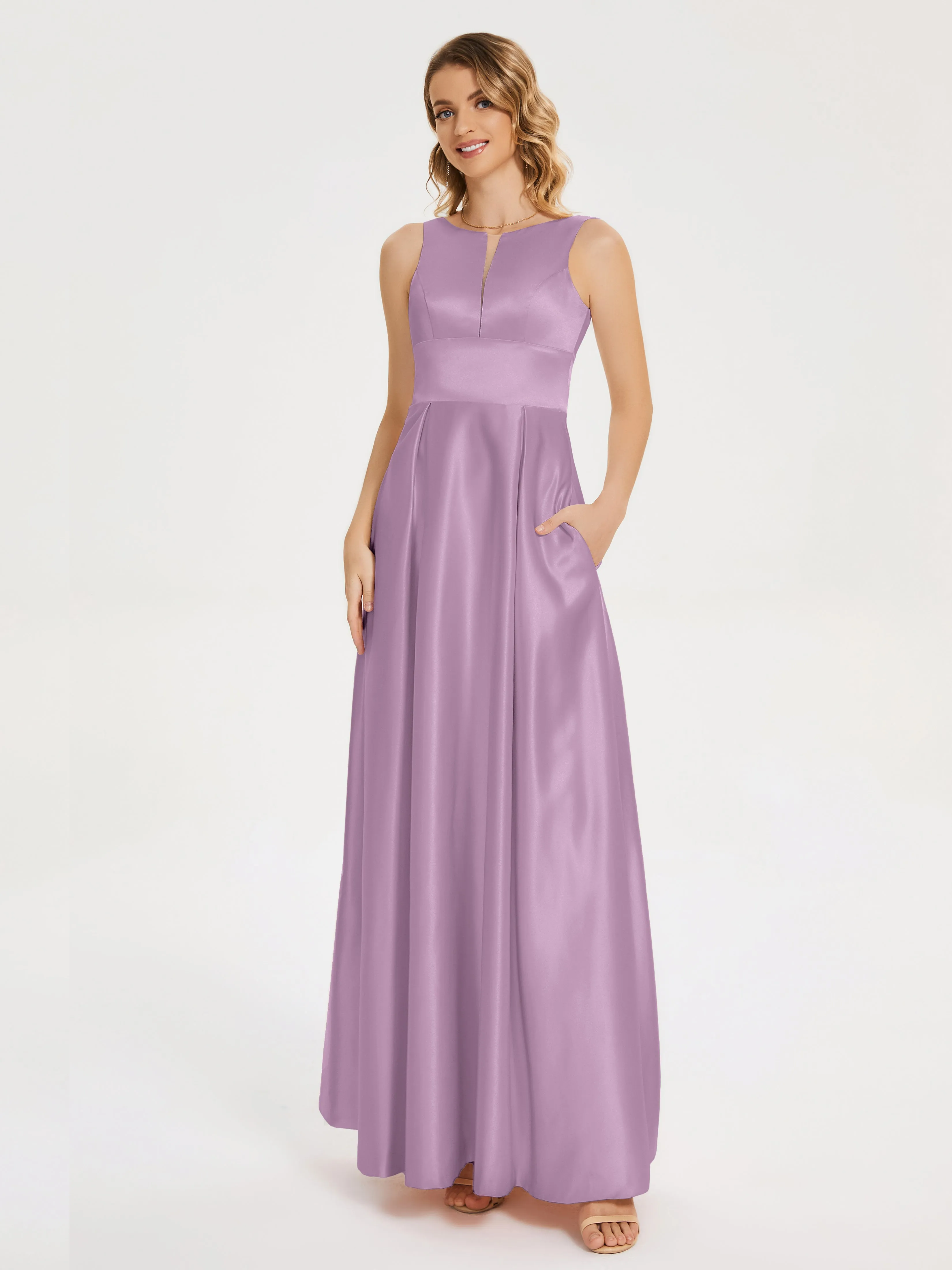 Lilliana Modern A-line Satin Dresses