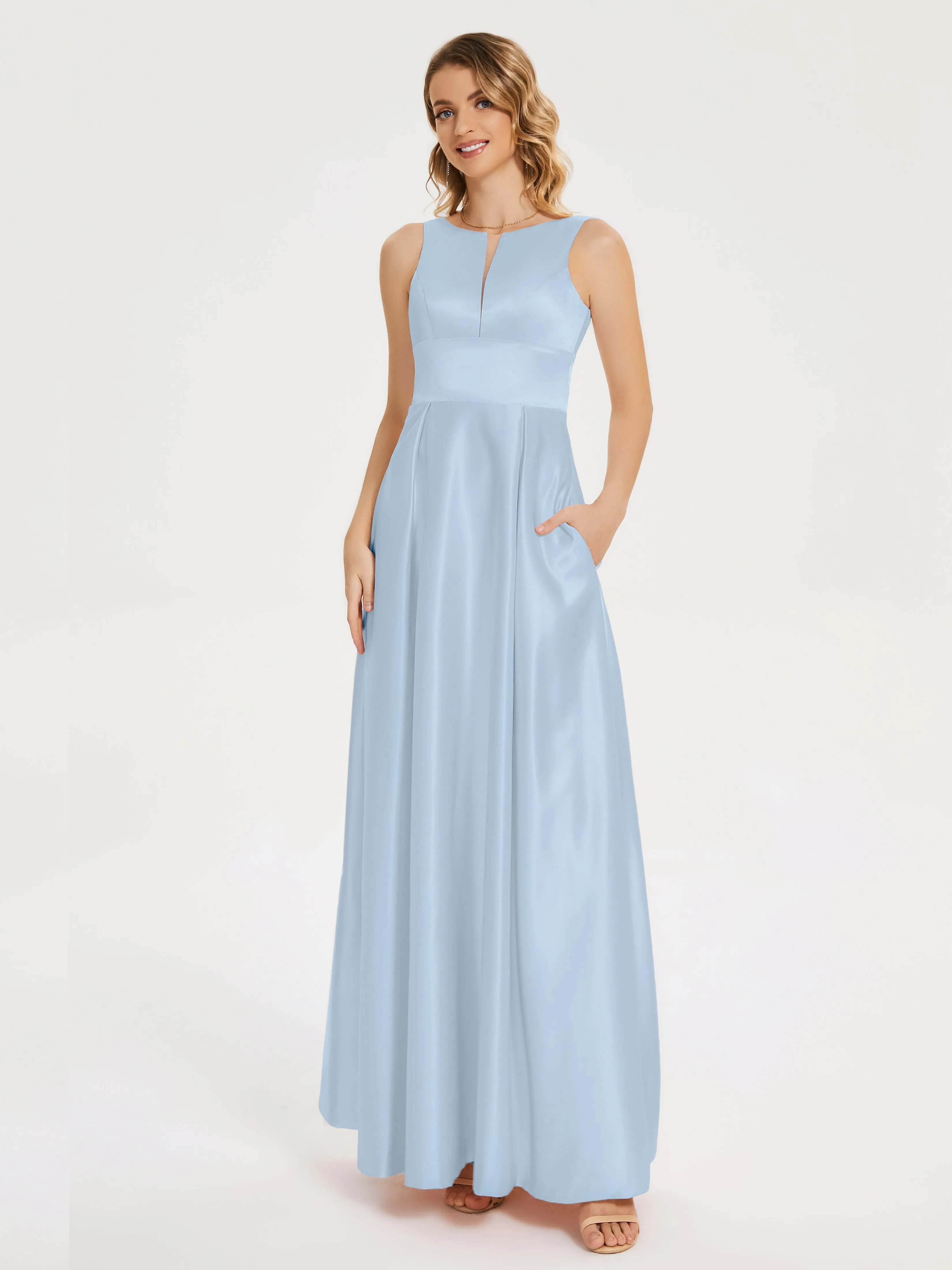 Lilliana Modern A-line Satin Dresses