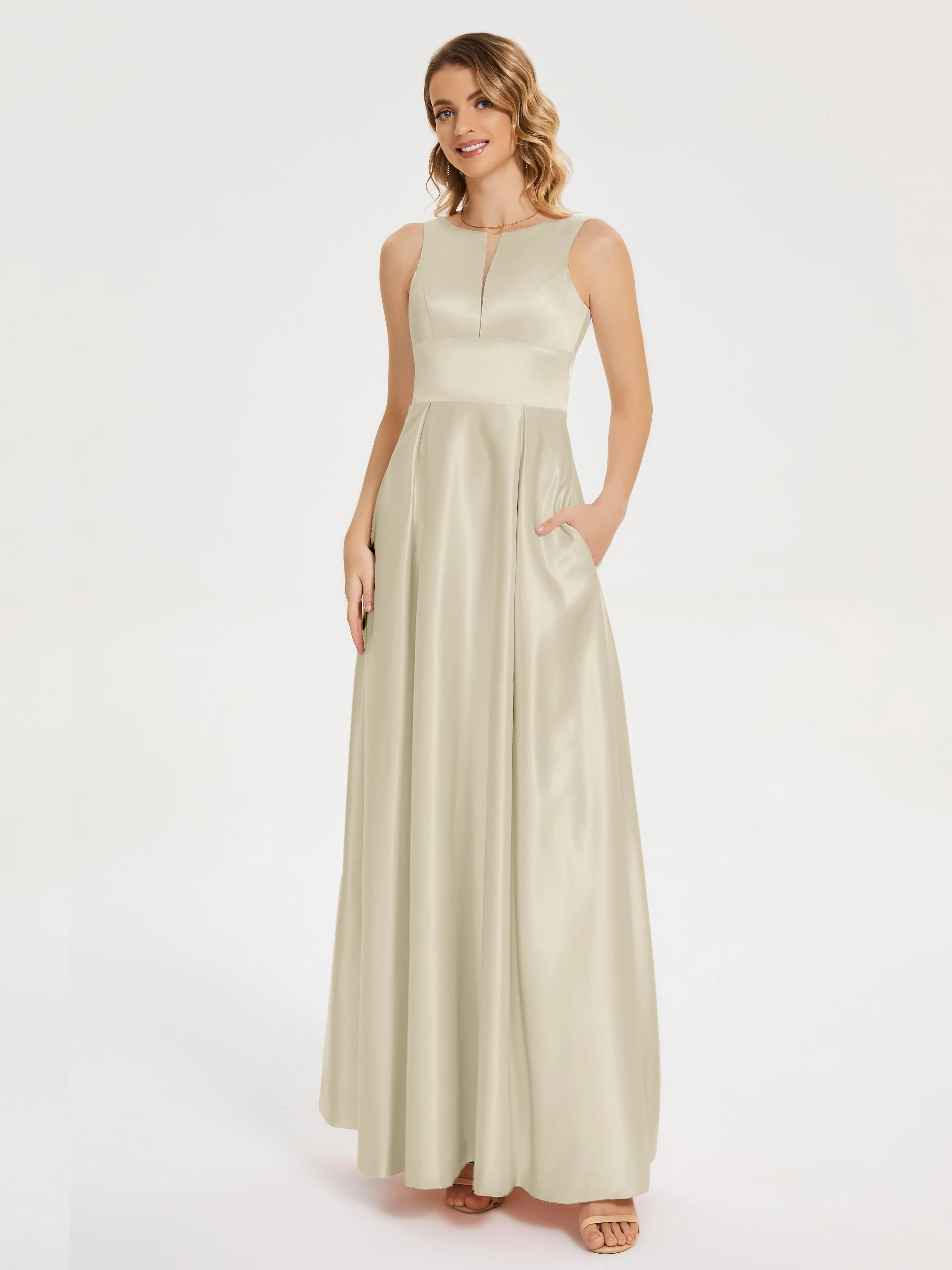 Lilliana Modern A-line Satin Dresses