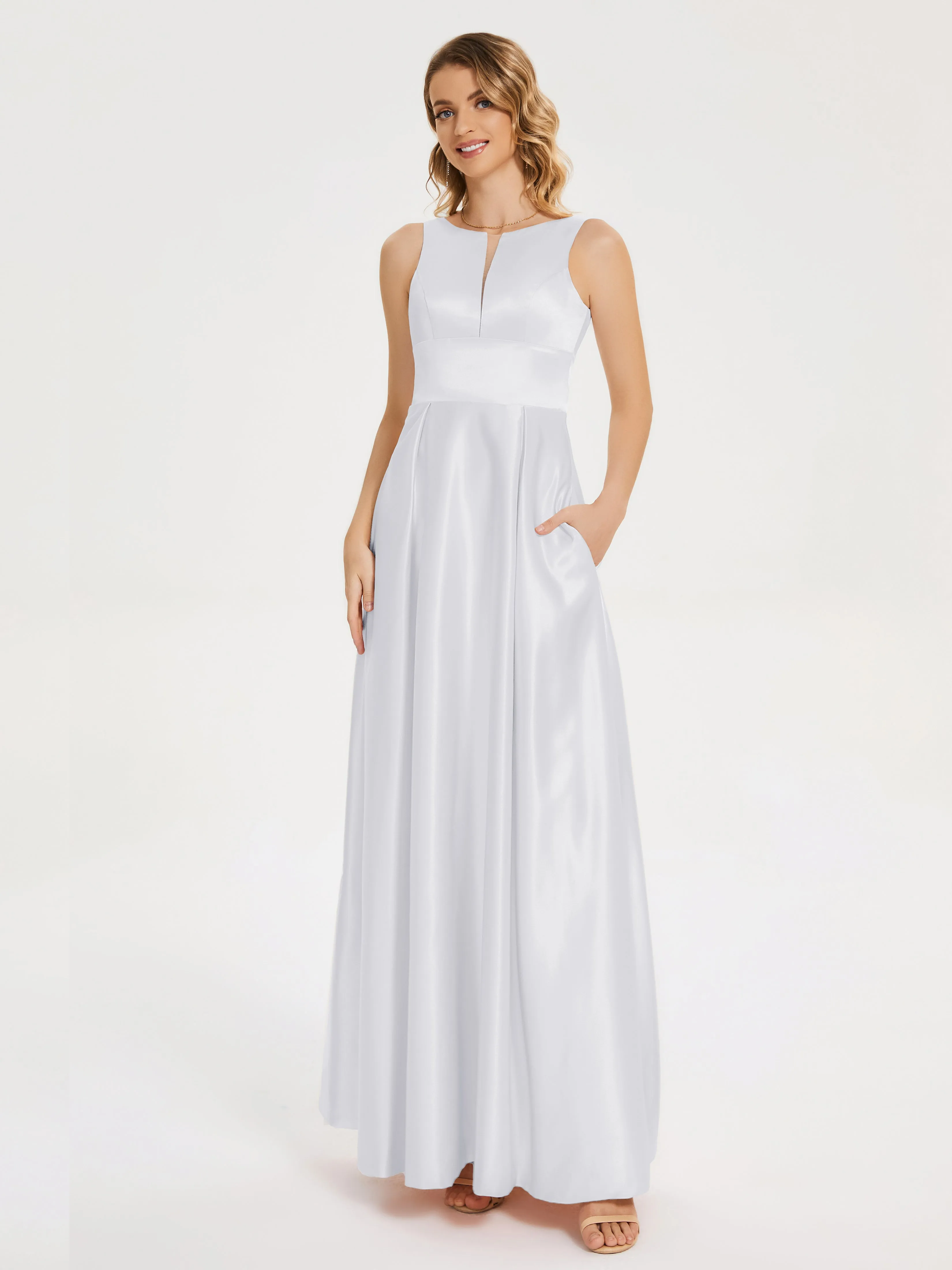 Lilliana Modern A-line Satin Dresses