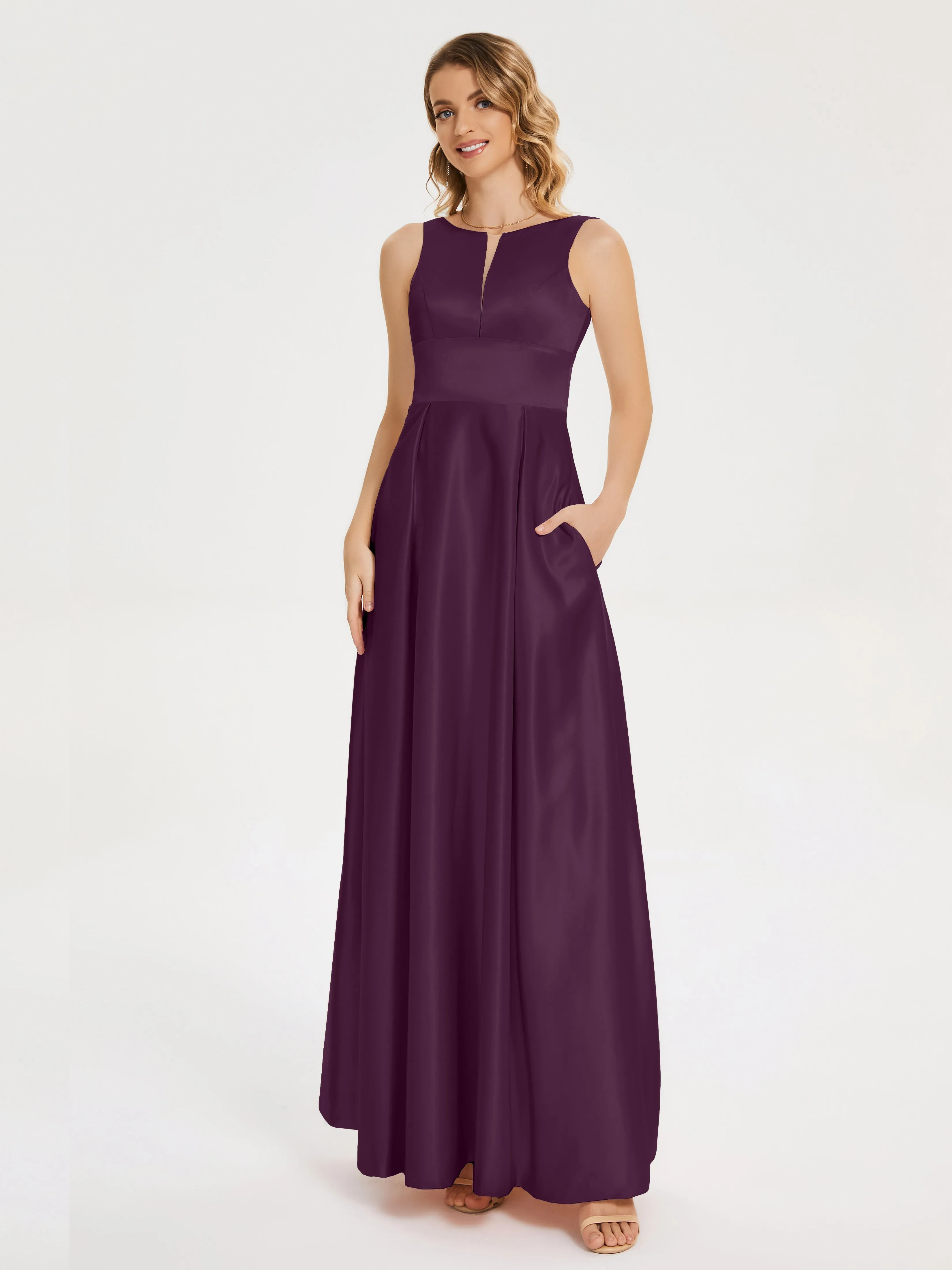 Lilliana Modern A-line Satin Dresses