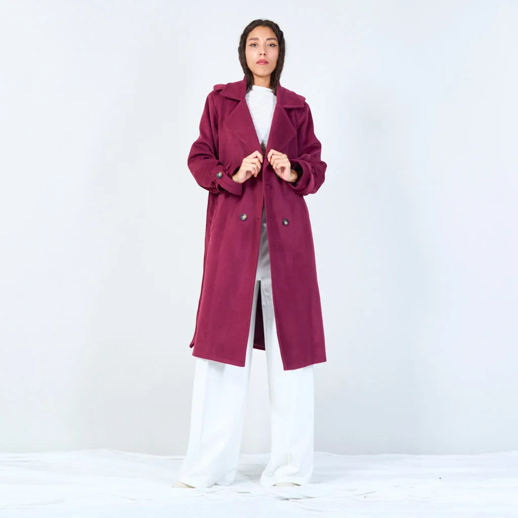 Long tailored trench coat wholesale