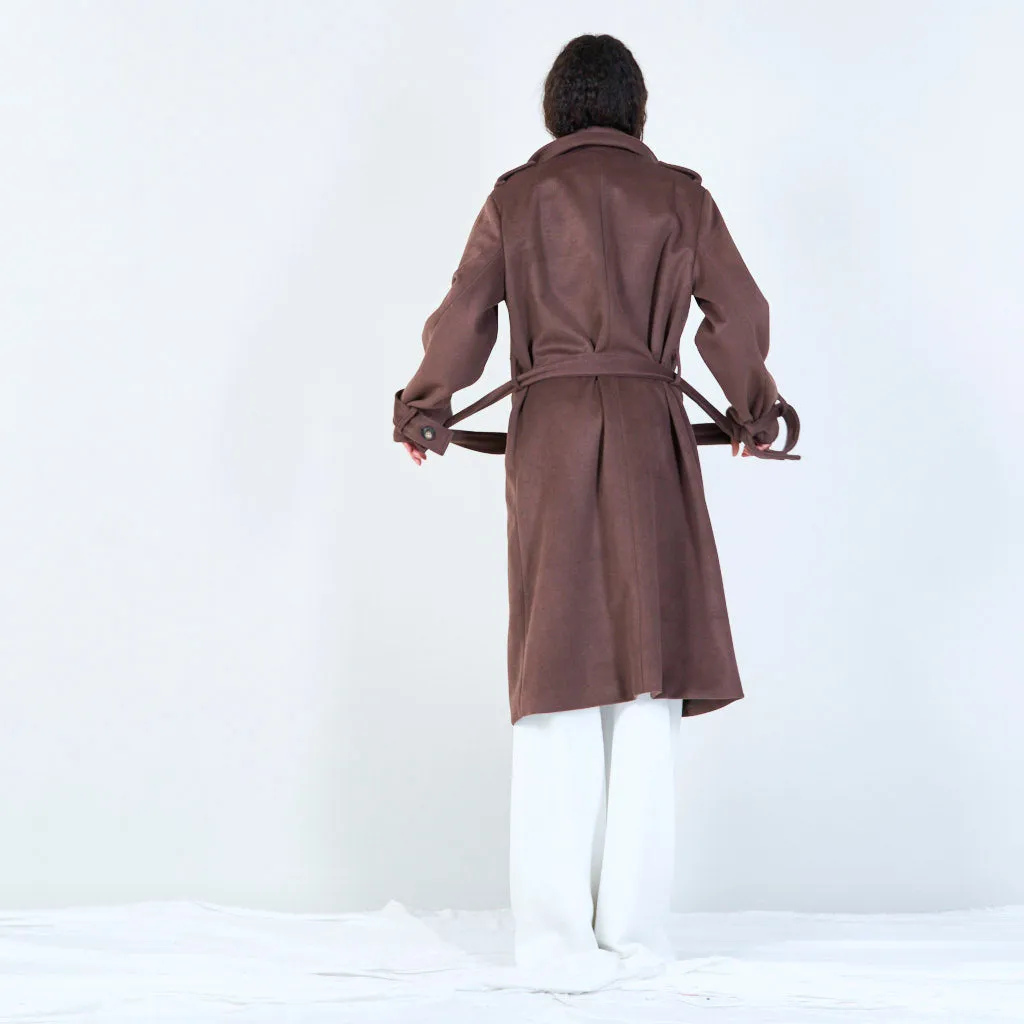 Long tailored trench coat wholesale