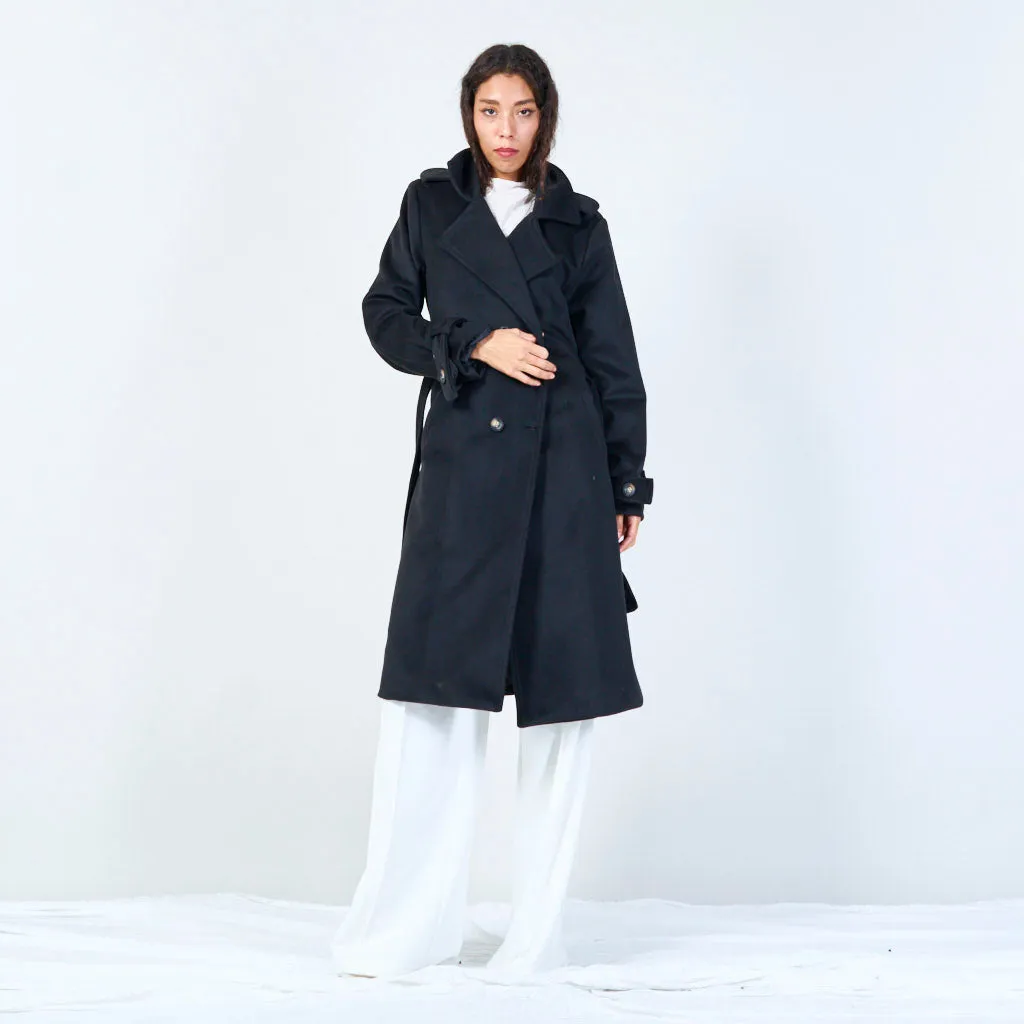 Long tailored trench coat wholesale